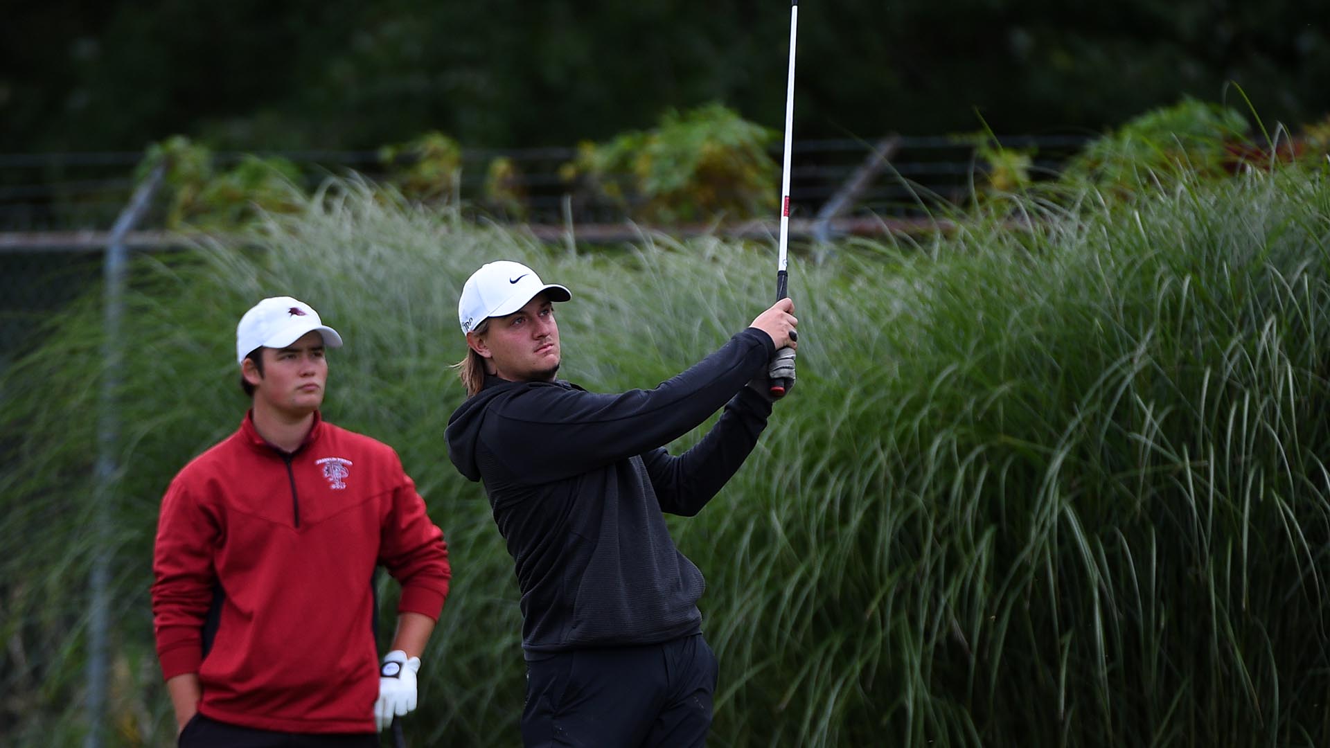 John Del Priore of The College of Saint Rose men's golf team in action at the 2022 Northeast-10 Conference Championship at En-Joie Golf Club in Endicott, N.Y. on Octobeer 2, 2022.