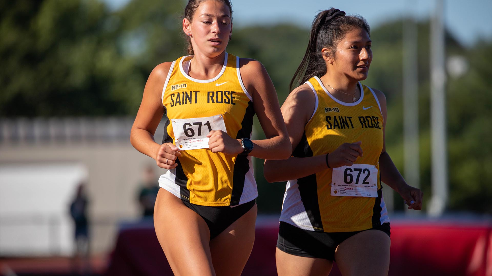 Alexis Dibernardo of The College of Saint Rose women’s cross country team running at the Rensselaer Polytechnic Institute Invitational on Friday, September 2, 2022 in Troy, N.Y.