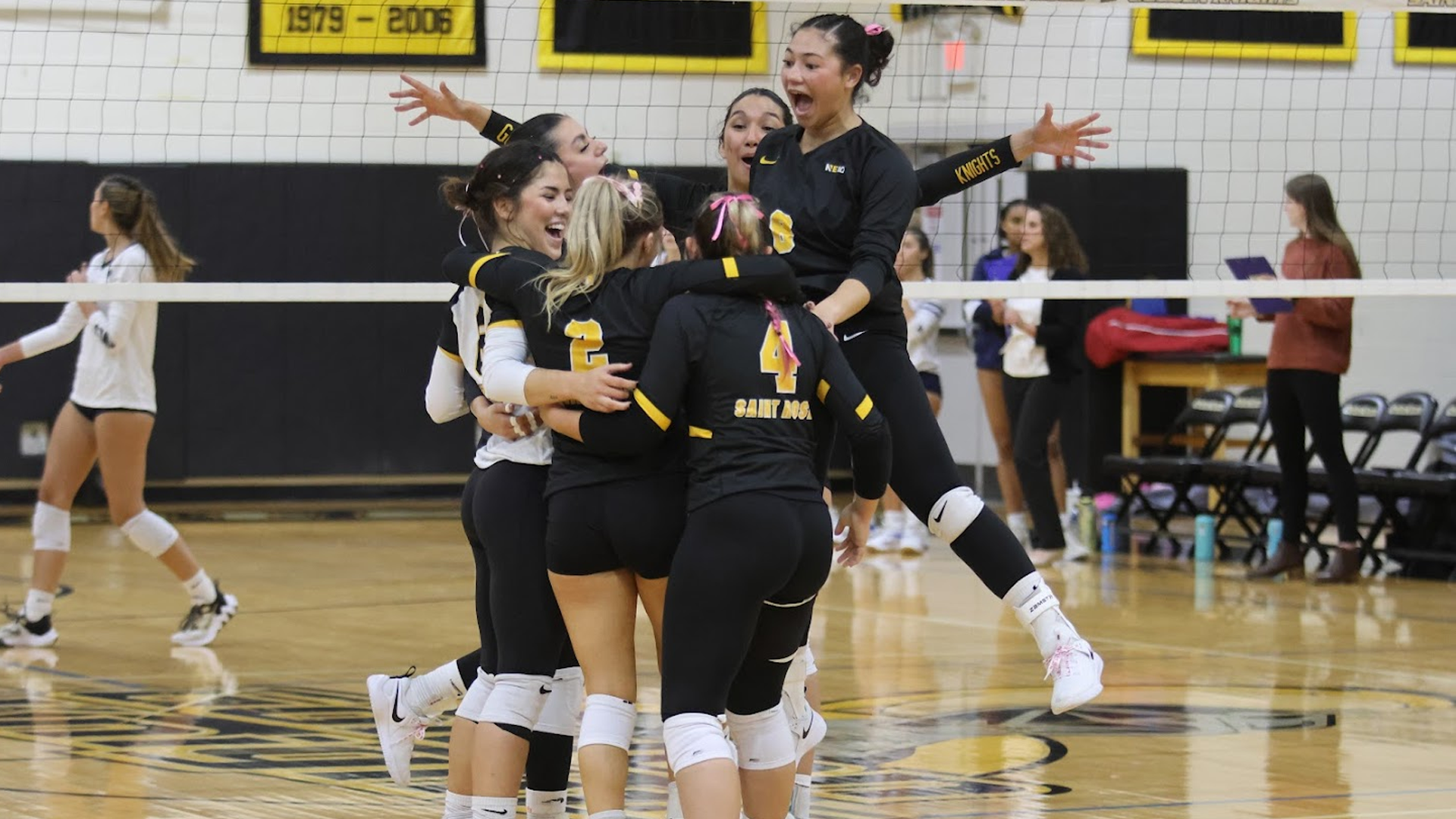 The College of Saint Rose volleyball team in action against Southern Connecticut State on on Tuesday, October 10, 2023 in Albany, New York