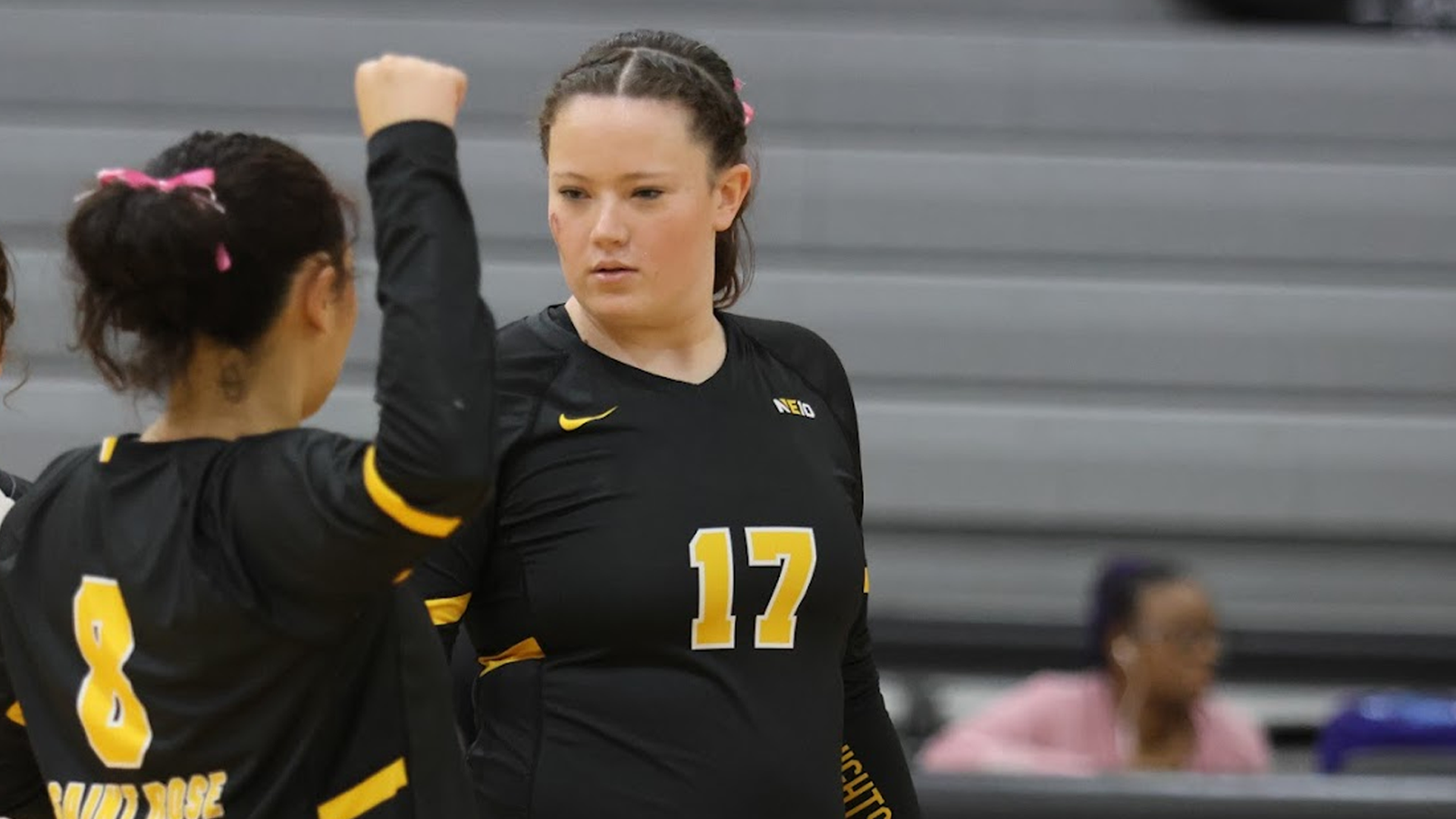 The College of Saint Rose volleyball team in action against Southern Connecticut State on Tuesday, October 10, 2023 in Albany, New York
