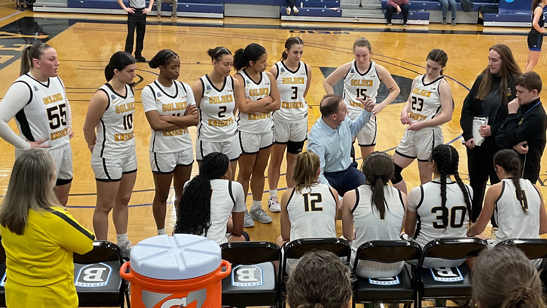 The College of Saint Rose women's basketball team in the NCAA Division II Tournament first round on Friday, March 15, 2024 at Bentley University in Waltham, Massachusetts