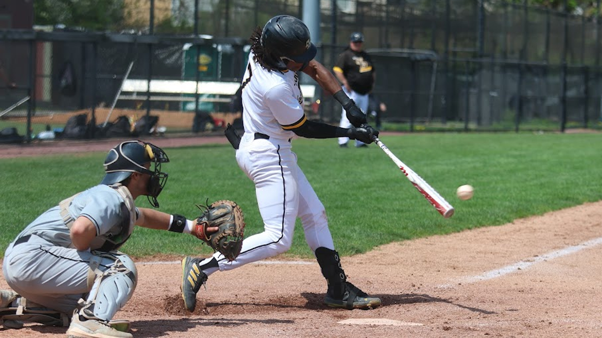 Kenyon Motley of The College of Saint Rose baseball team in action against Bentley on Wednesday May 1, 2024 in Albany, New York