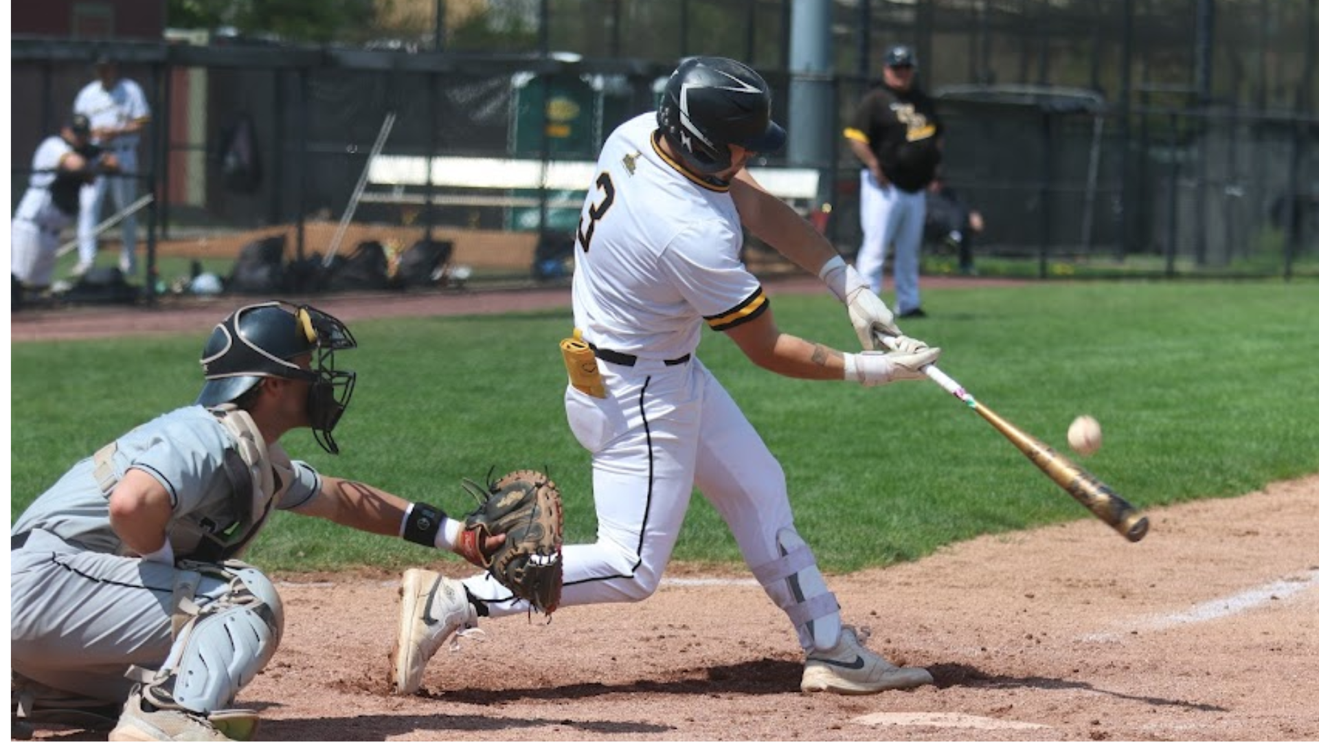 James Ward of The College of Saint Rose baseball team in action against Bentley on Wednesday May 1, 2024 in Albany, New York