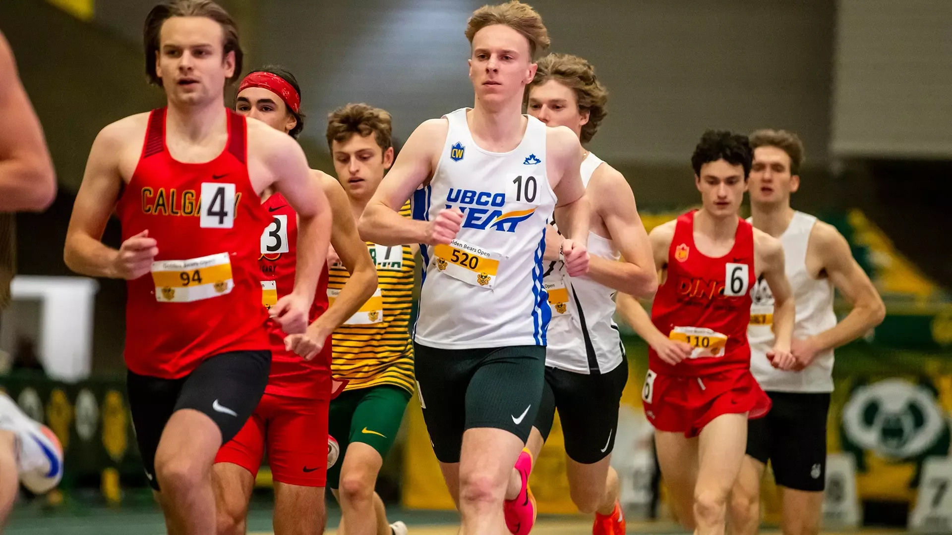 UBCO track runner Basil Parkins competes in the 1000m race at the Golden Bears Open in Edmonton.