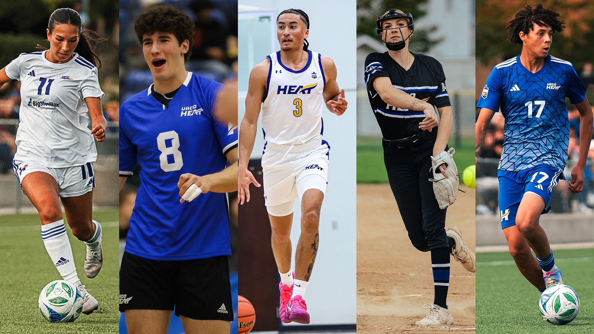 From left to right women's soccer, men's volleyball, men's basketball, softball and men's soccer will all be in action this week.