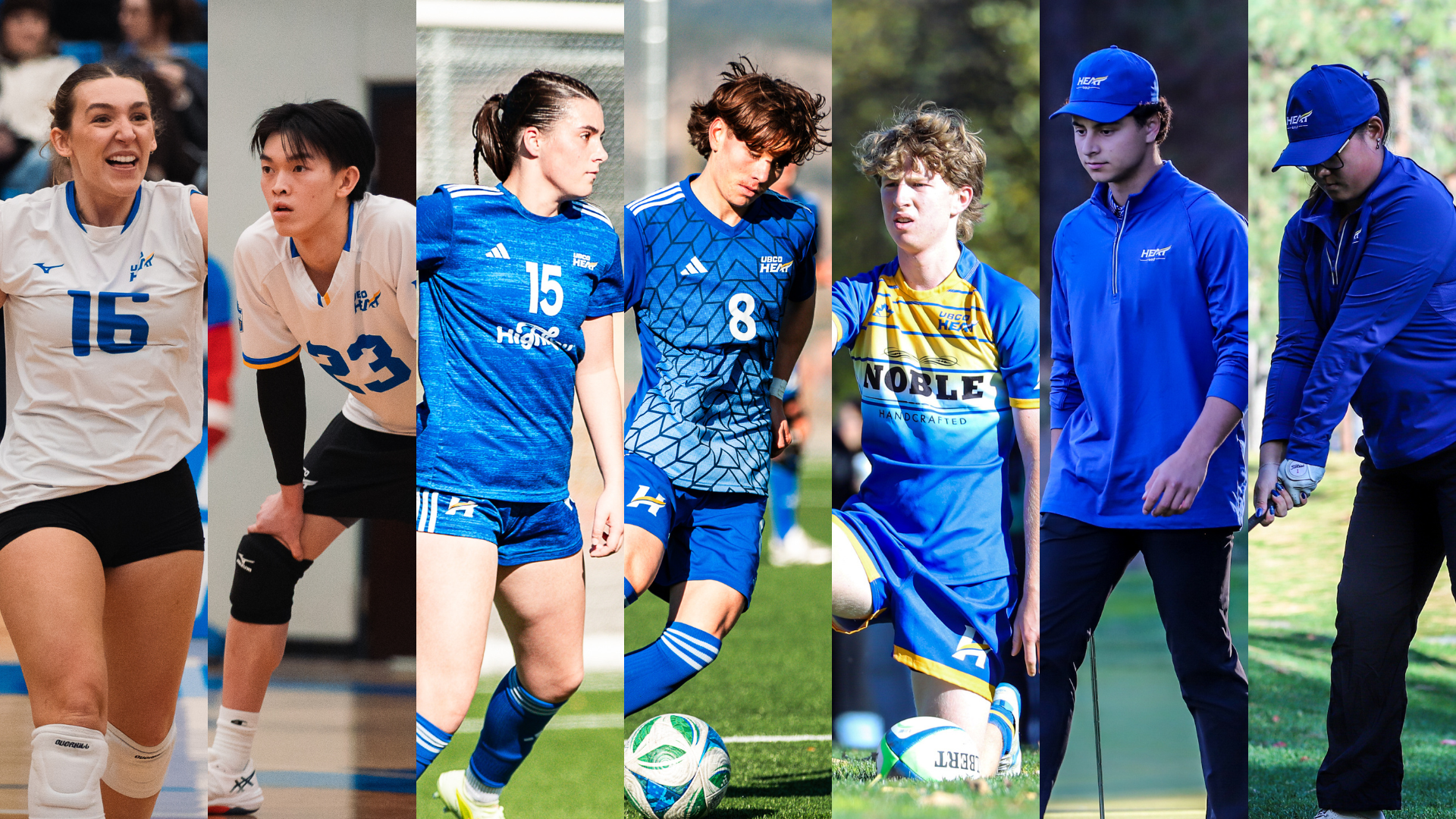 From left to right, women's and men's volleyball, women's and men's soccer, men's rugby, men's and women's golf will all be in action for the Heat this week.