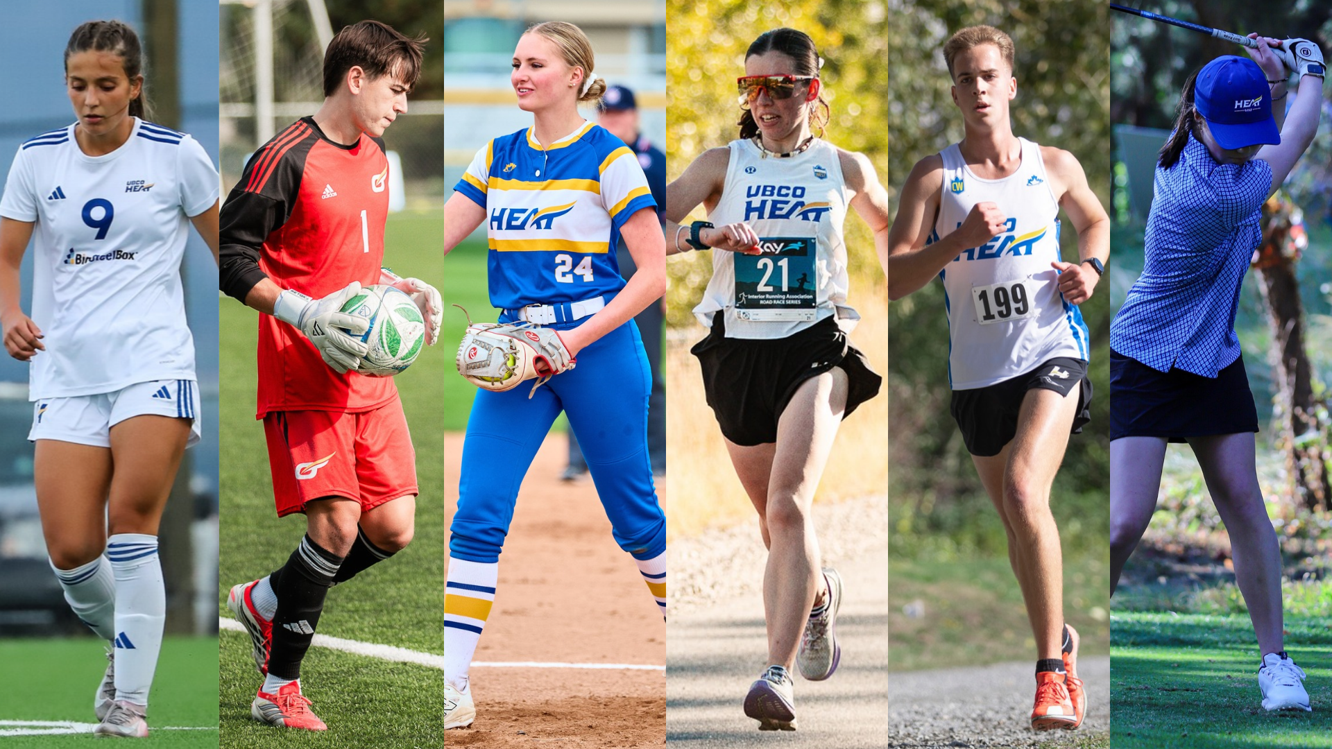 From left to right, women's soccer, men's soccer, softball, women's cross country, men's cross country and women's golf will all be in action for the Heat this week.