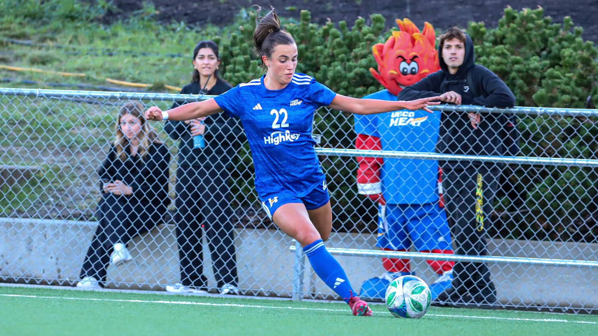 Haden Thomas Taking a Shot On Goal From The Left Corner