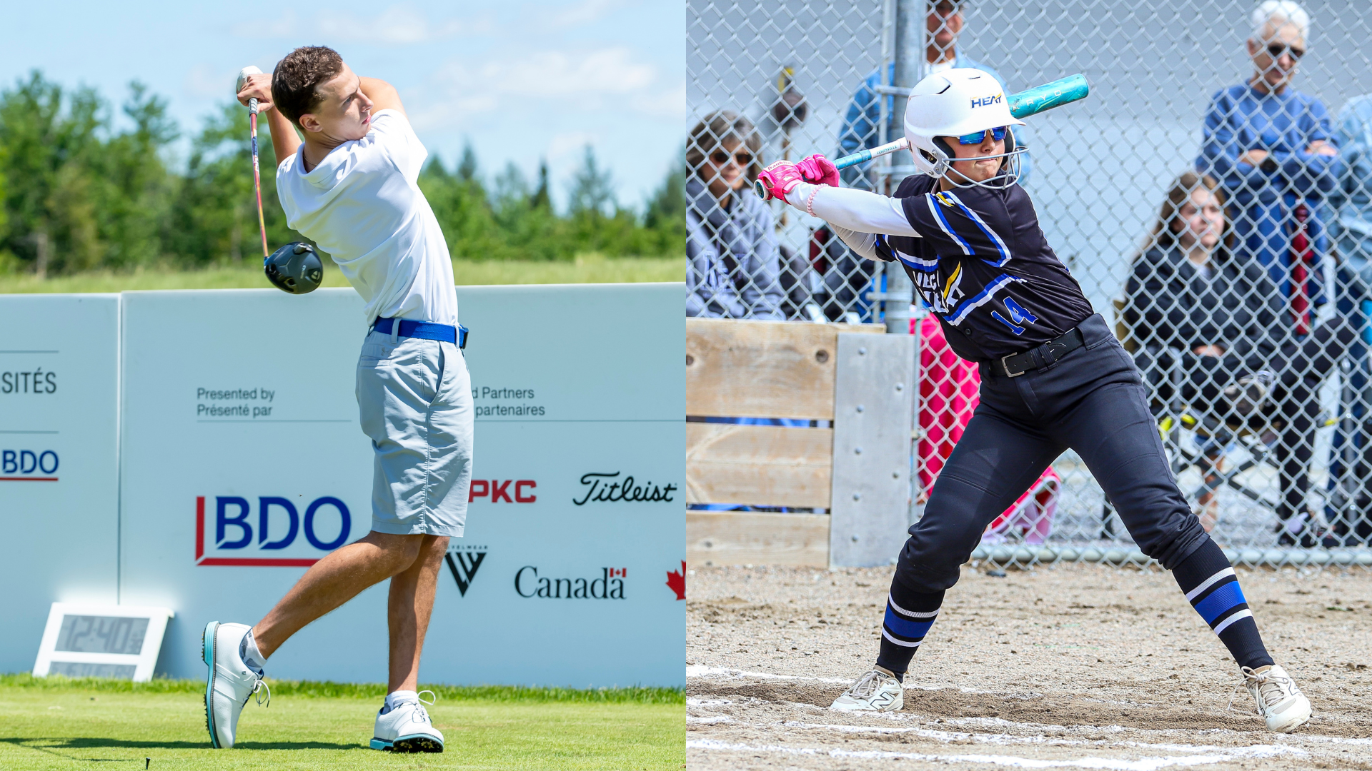 From Left to Right, men's golf and softball are both in action this weekend for the Heat.