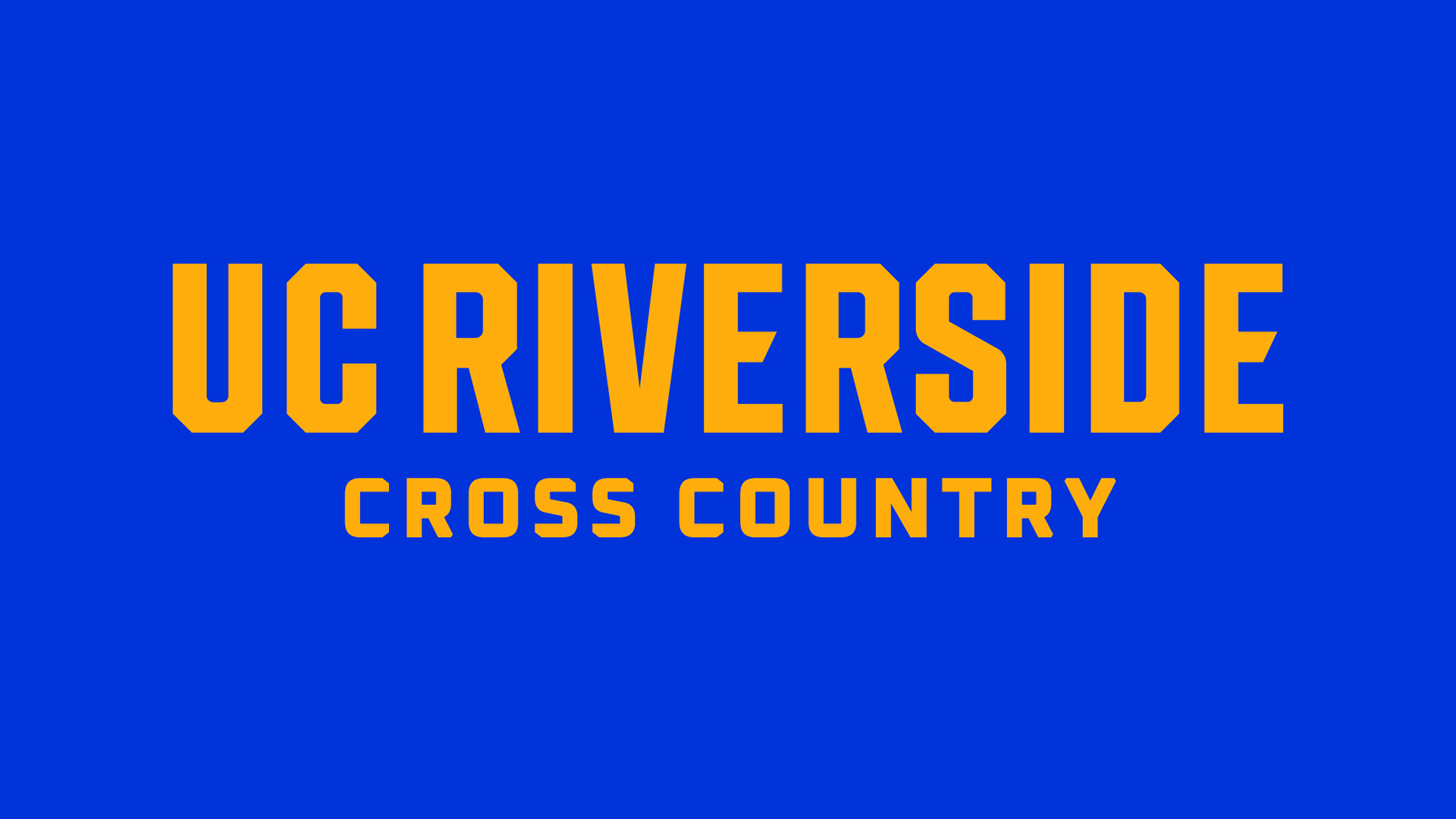 UC Riverside Cross Country Wordmark Logo 2021