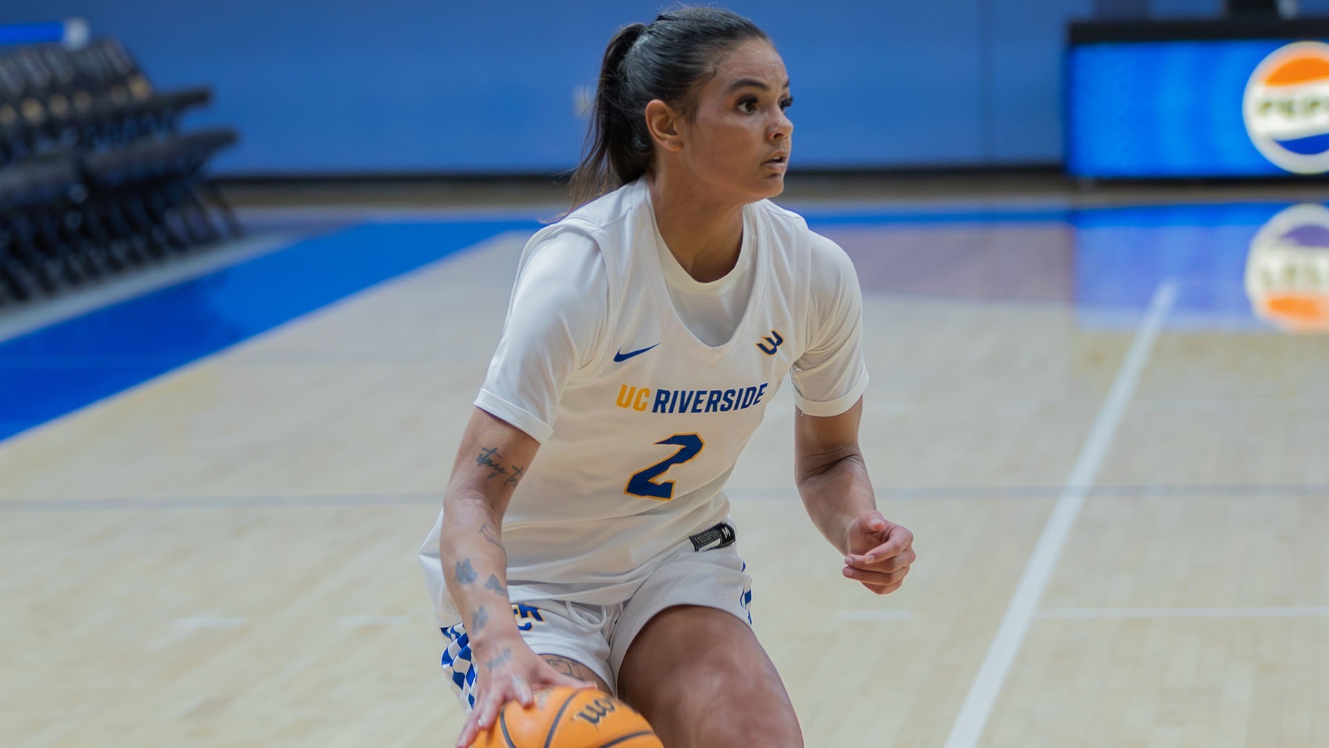 Seneca Hackley drives against UCSD