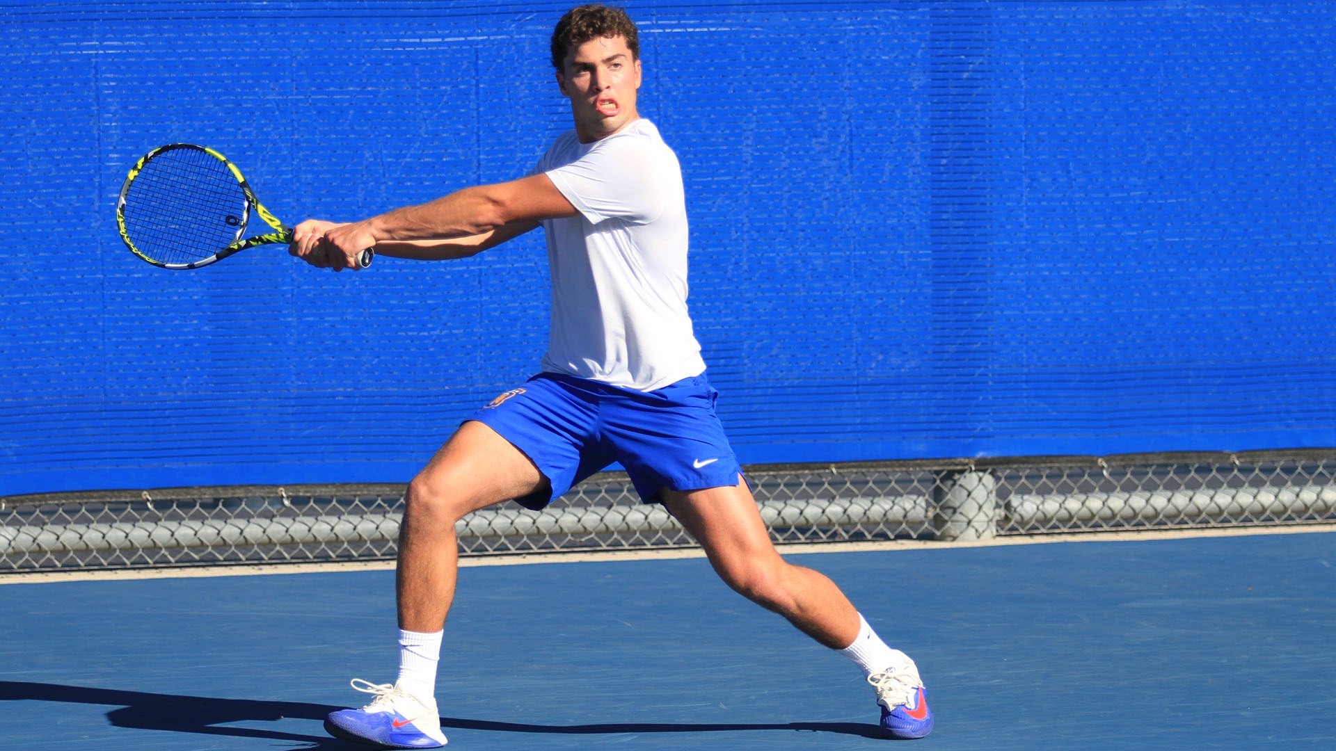 Andrew Lavine on the baseline