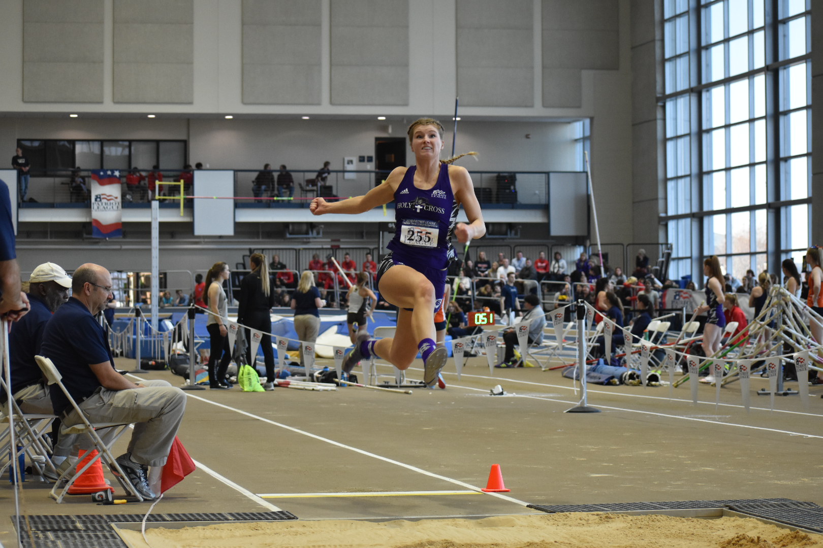Smiley breaks indoor long jump school record at ECAC Championship