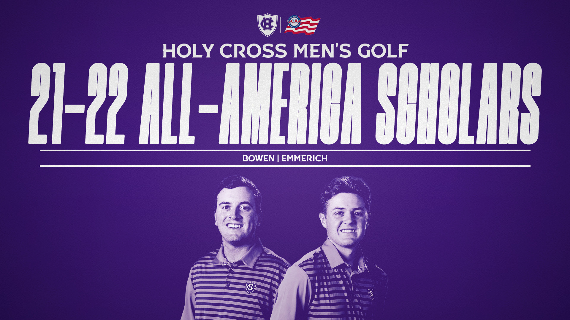Bowen and Emmerich named to GCAA All-America Scholars