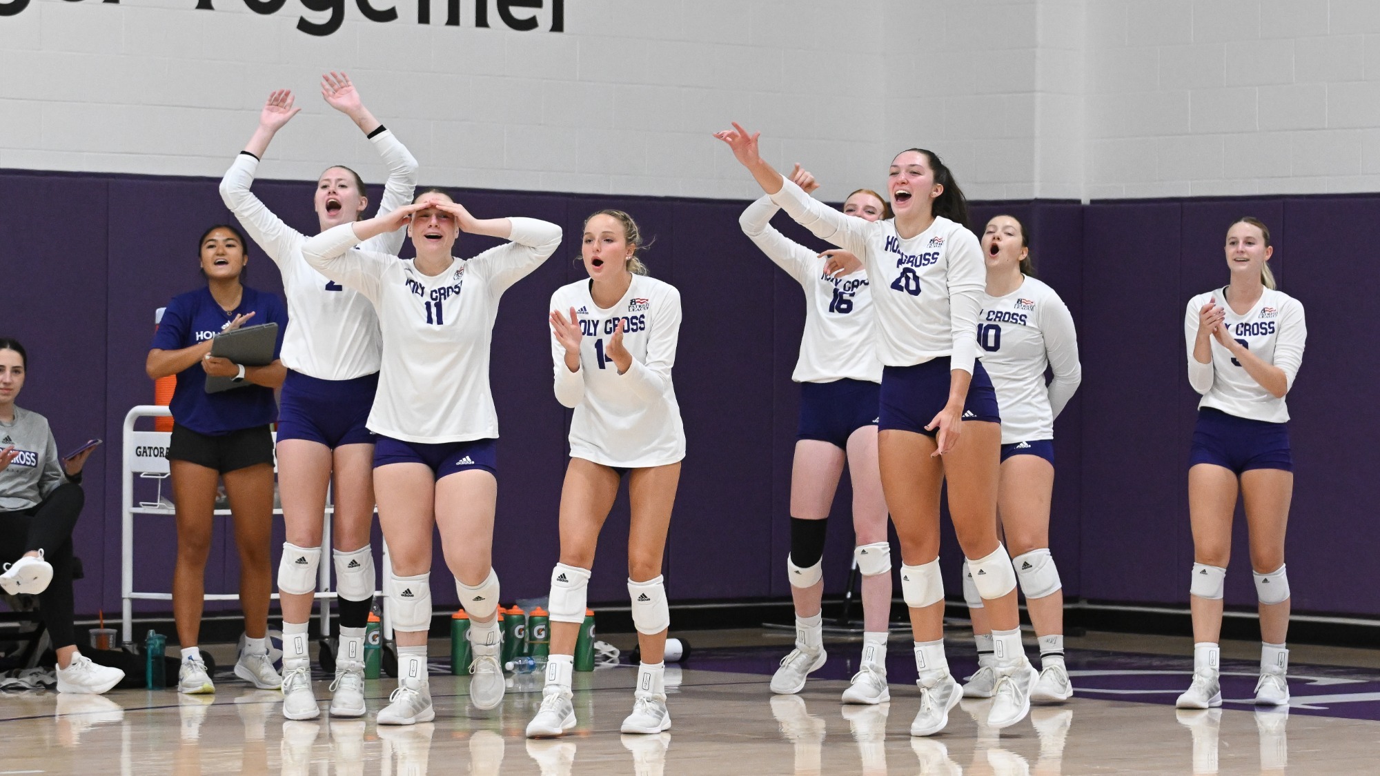 Volleyball captures victory in home opener against Merrimack Holy