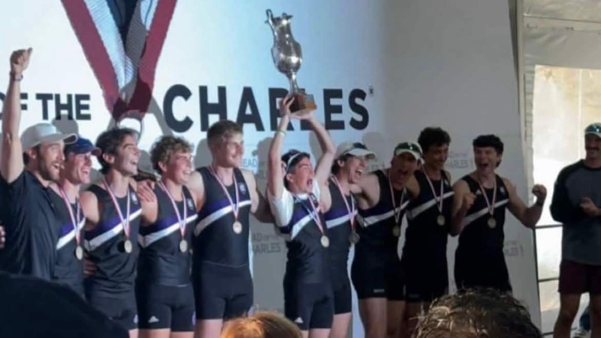 The men's rowing Varsity 8+ won the Head of the Charles Collegiate 8+ on Oct. 19.