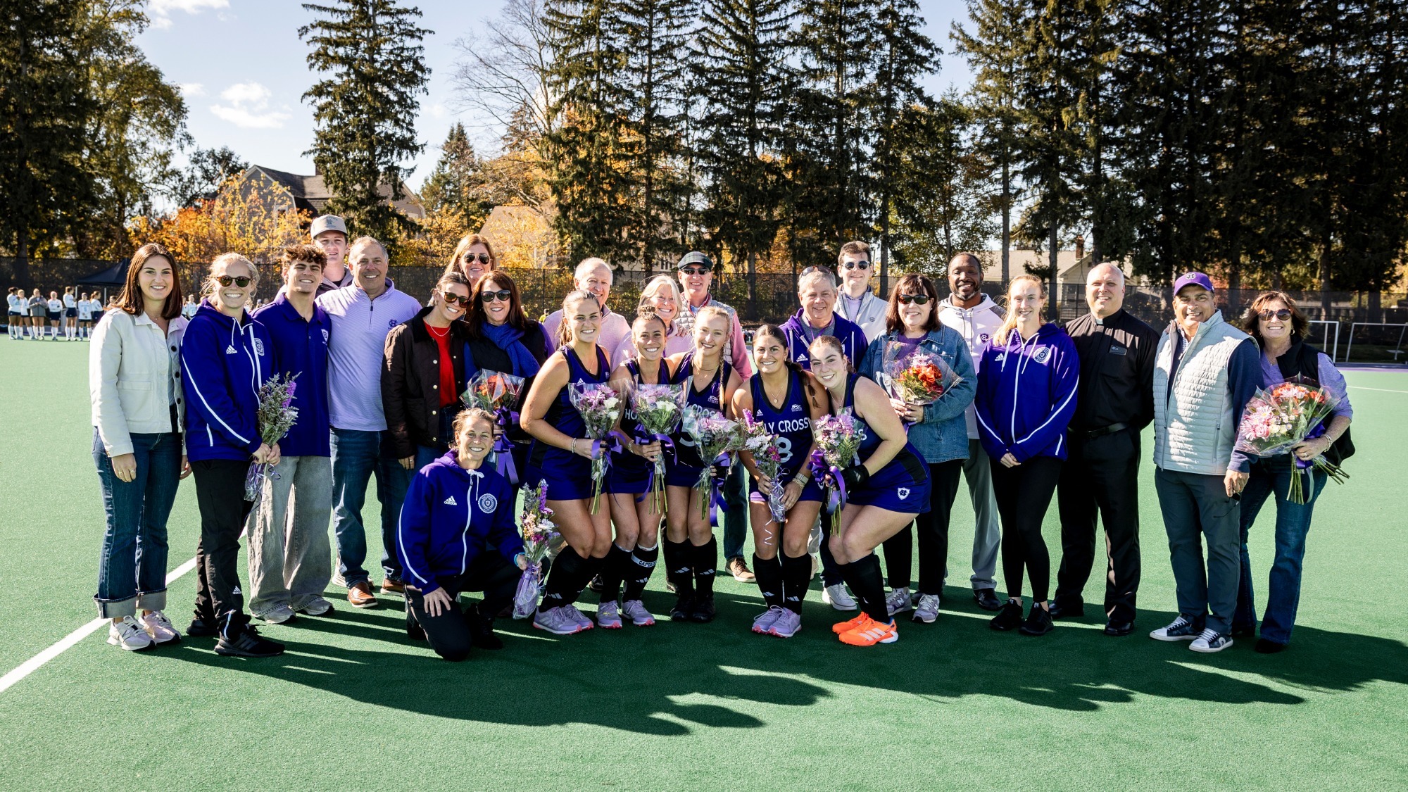 Field hockey seniors and families