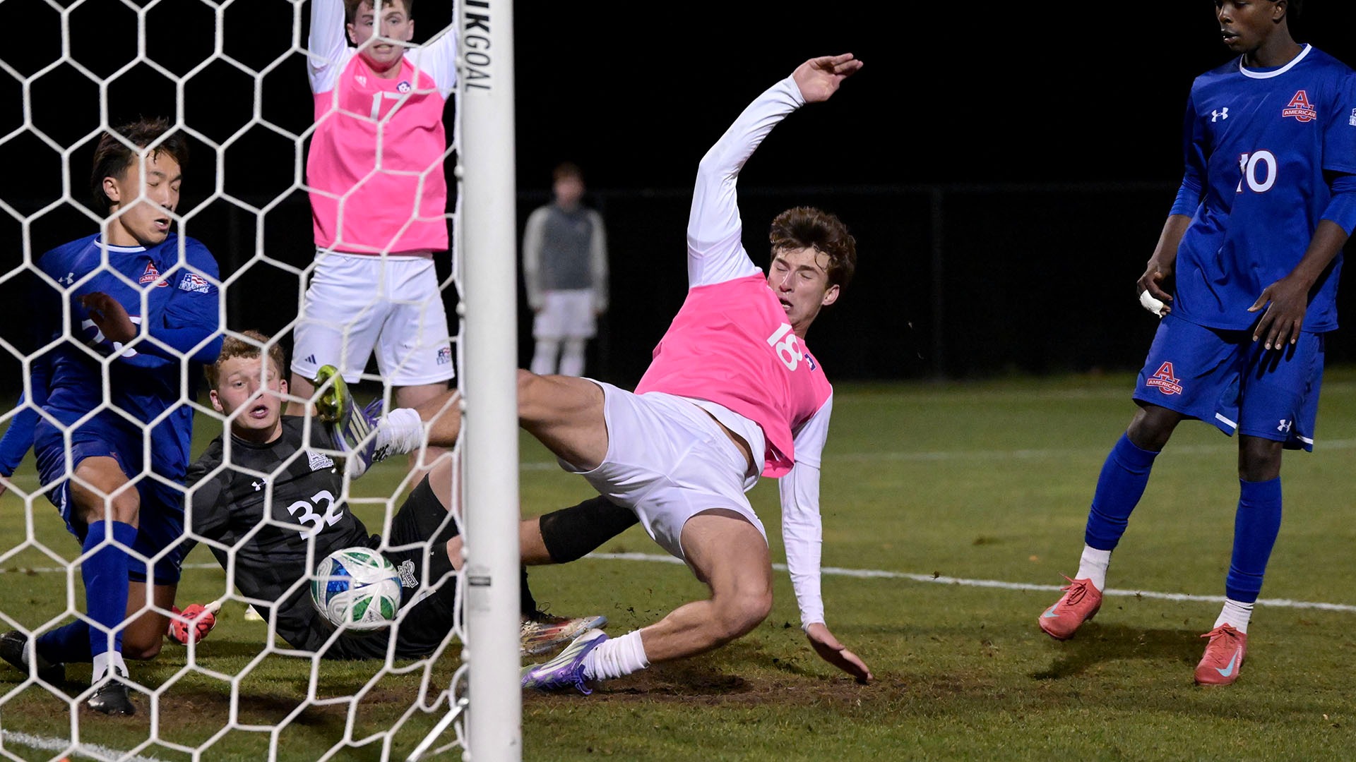 Liam Heneghan scoring a goal against American