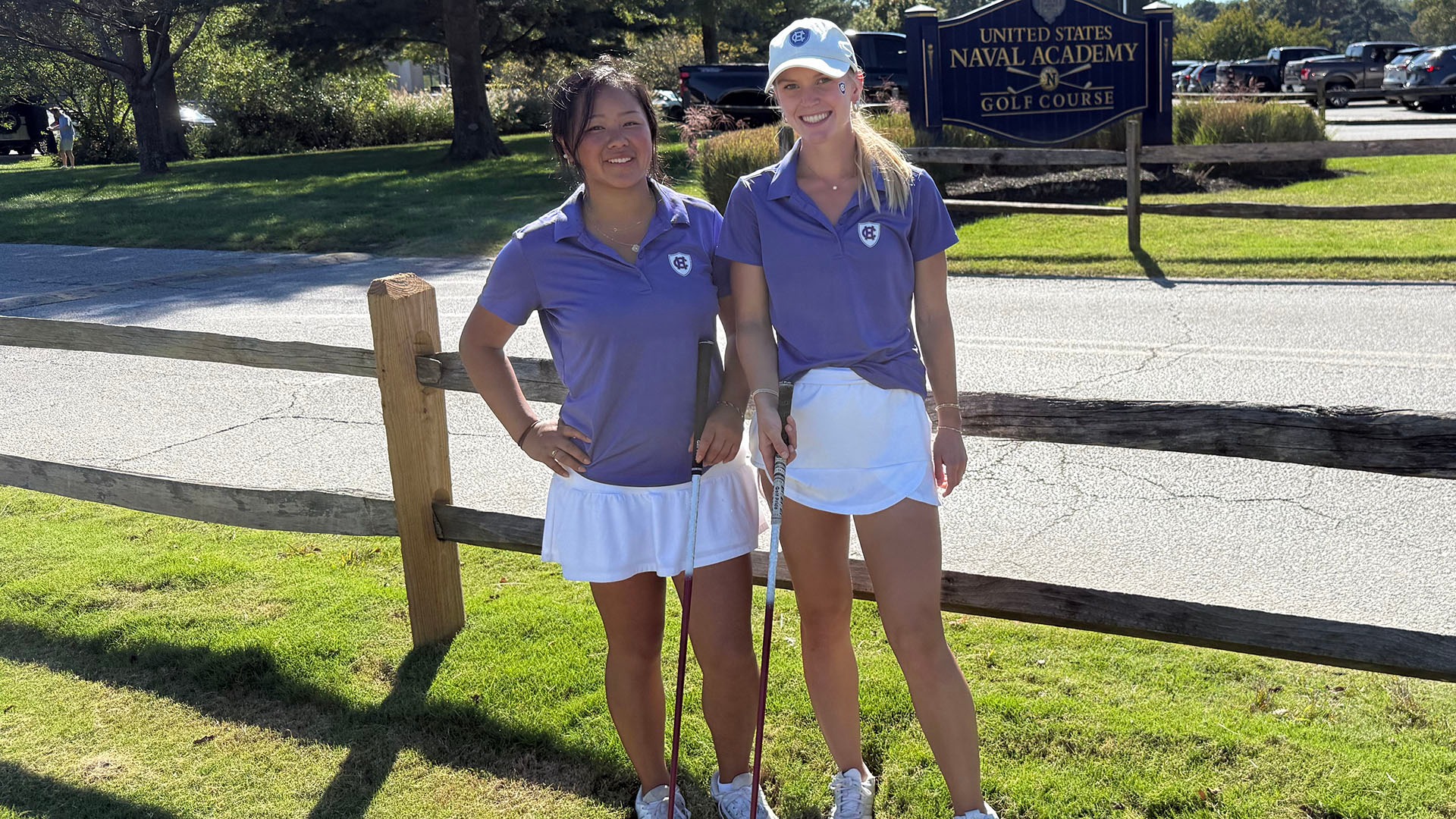 Julianna Megan and Caleigh Noonan at the Navy Golf Club