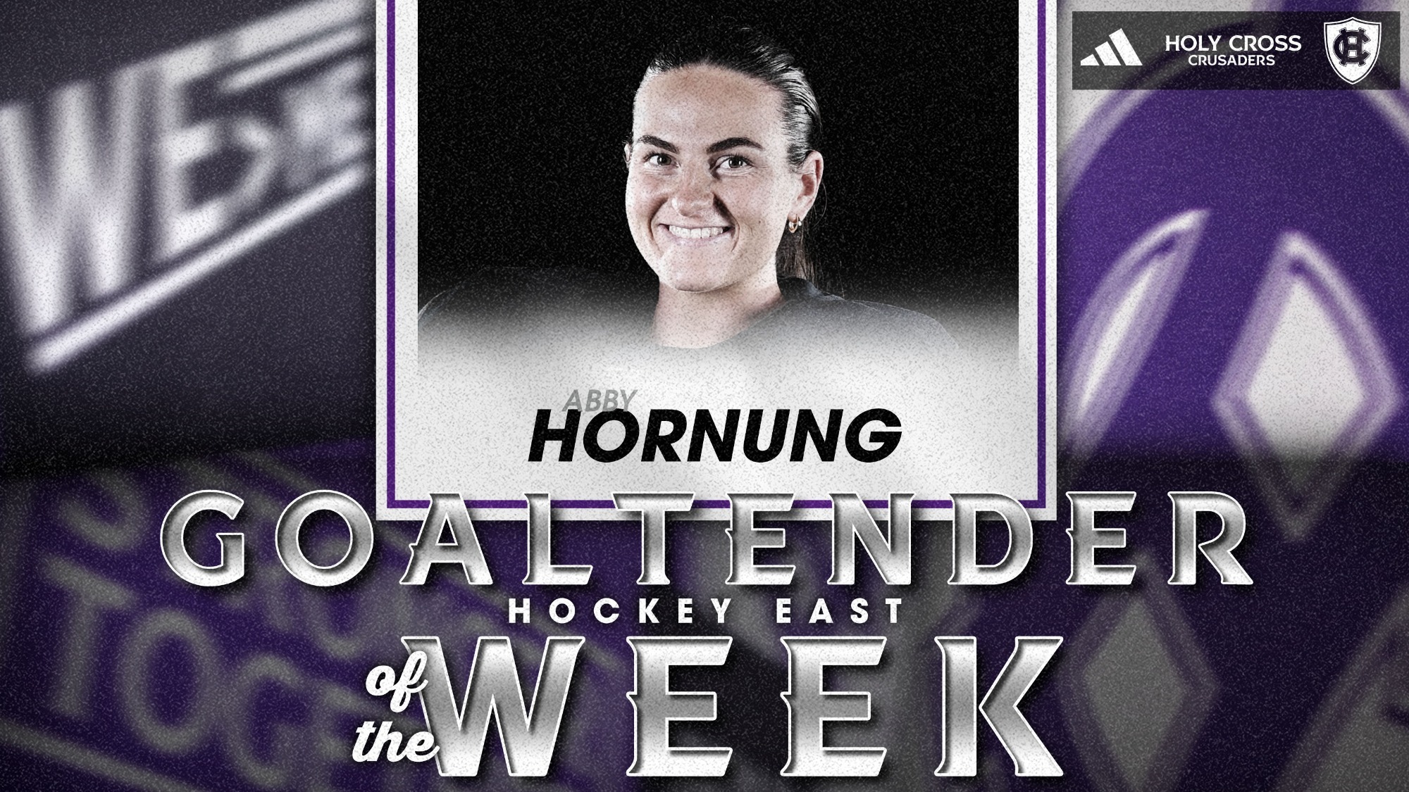 Abby Hornung, Hockey East Goaltender of the Week
