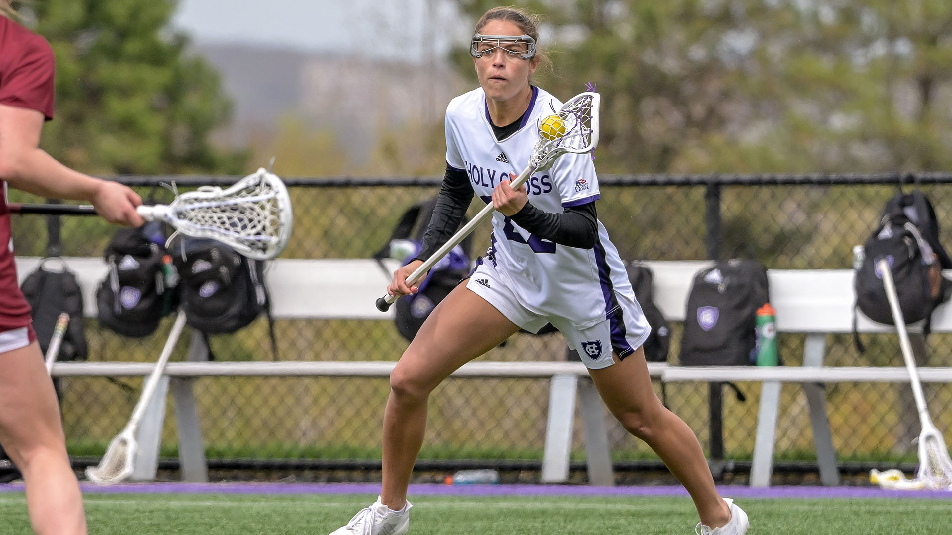 Hadley Cepiel with the ball against Colgate in the Patriot League Quarterfinals.