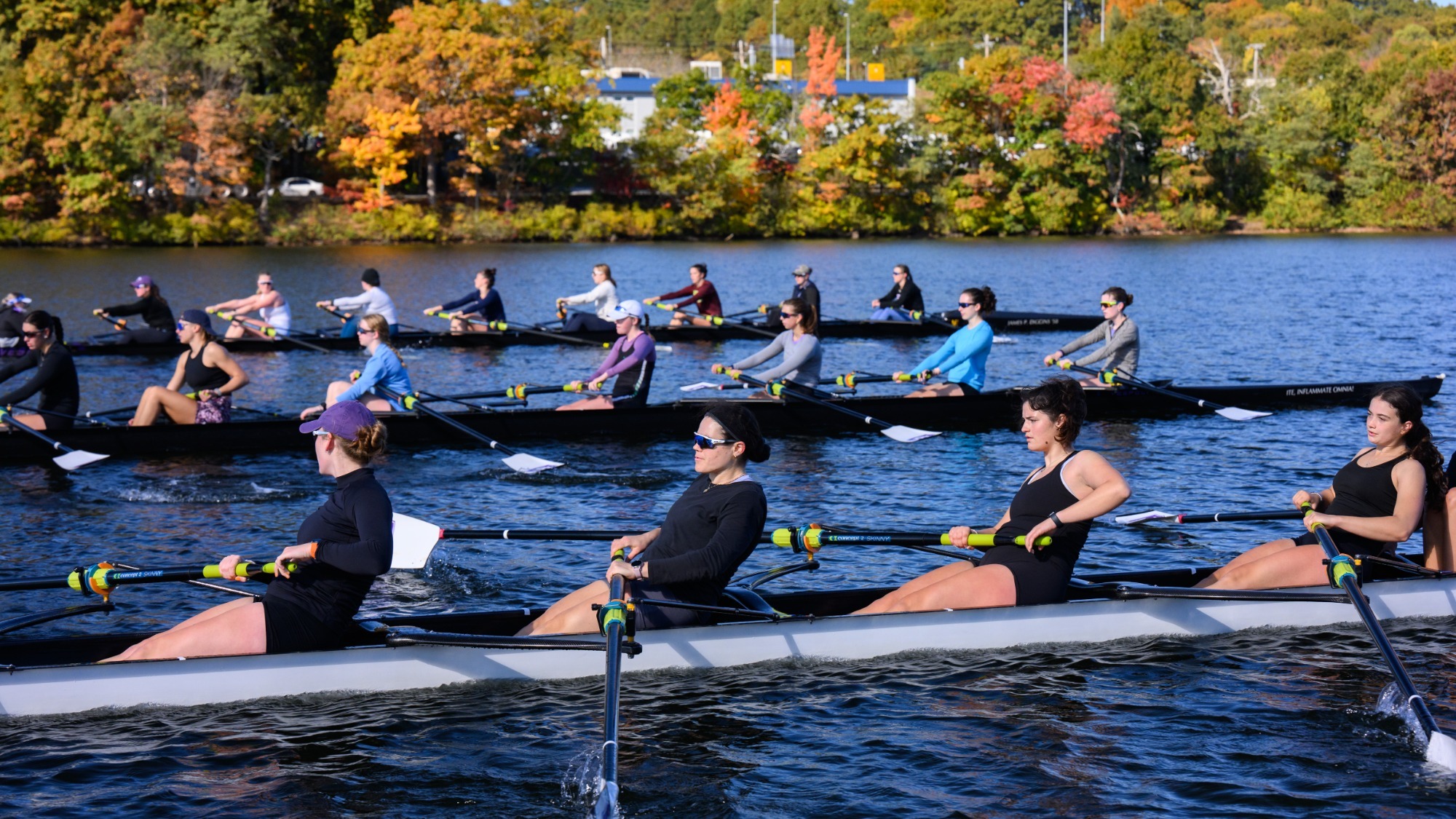Women's rowing at Lake Quinsigamond