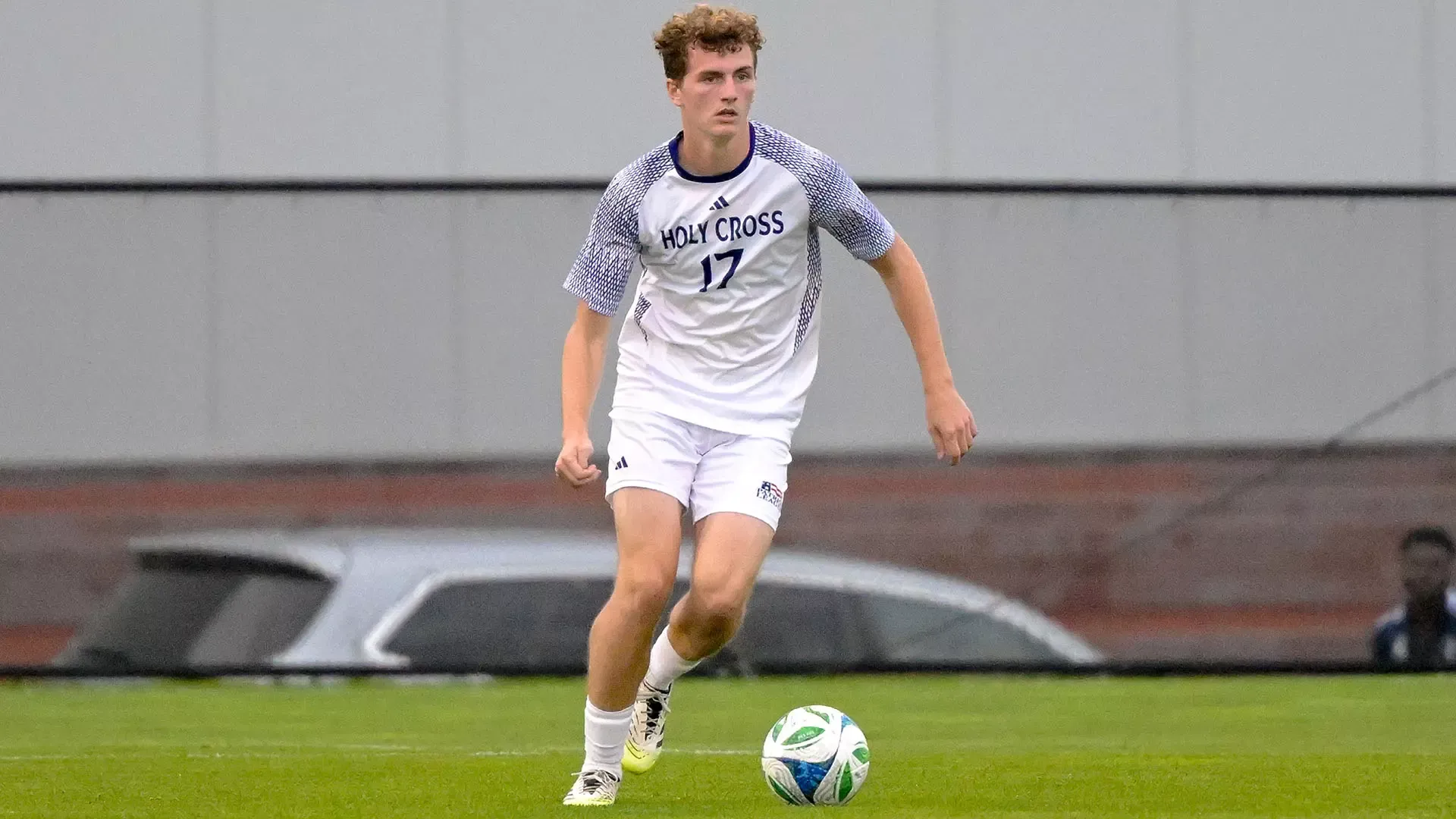 Kyle Martell with the ball during the victory over Rhode Island.