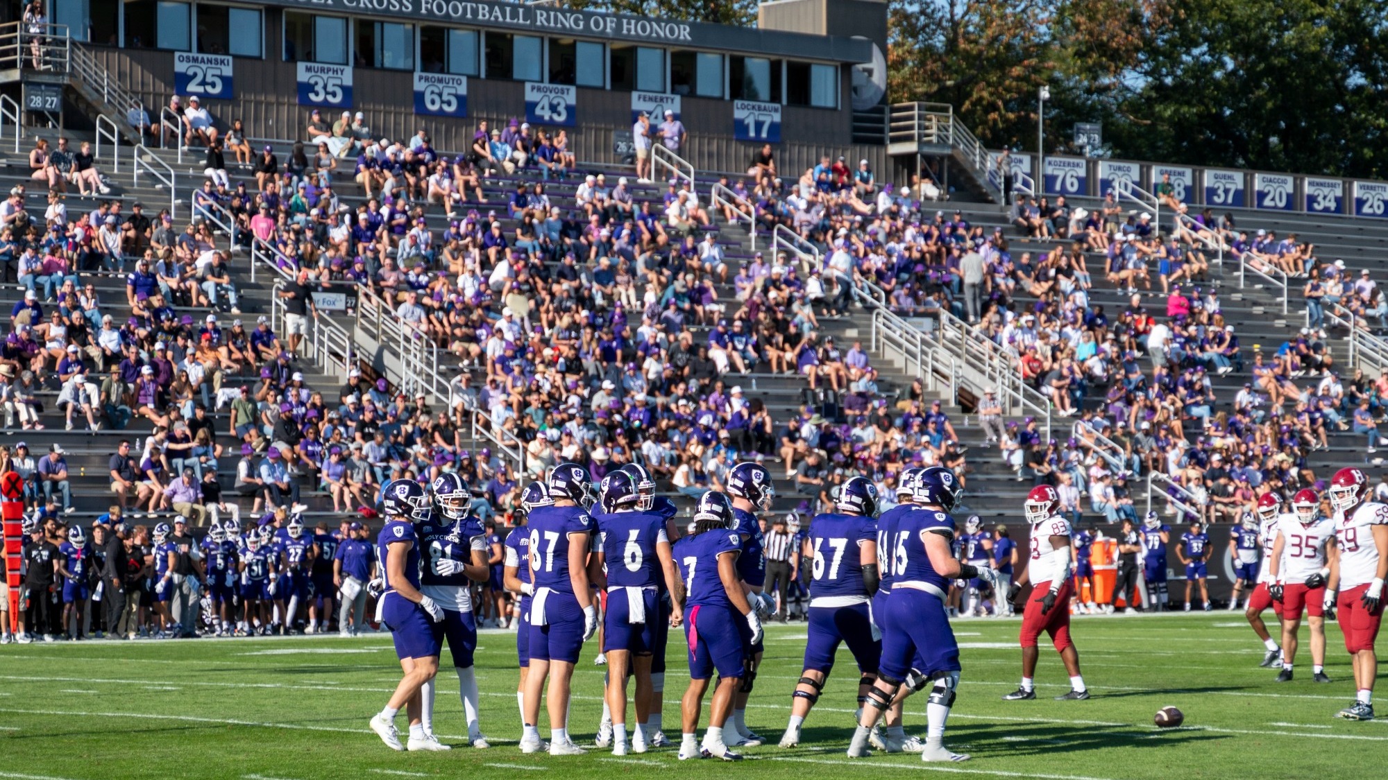 general team lining up at Fitton Field