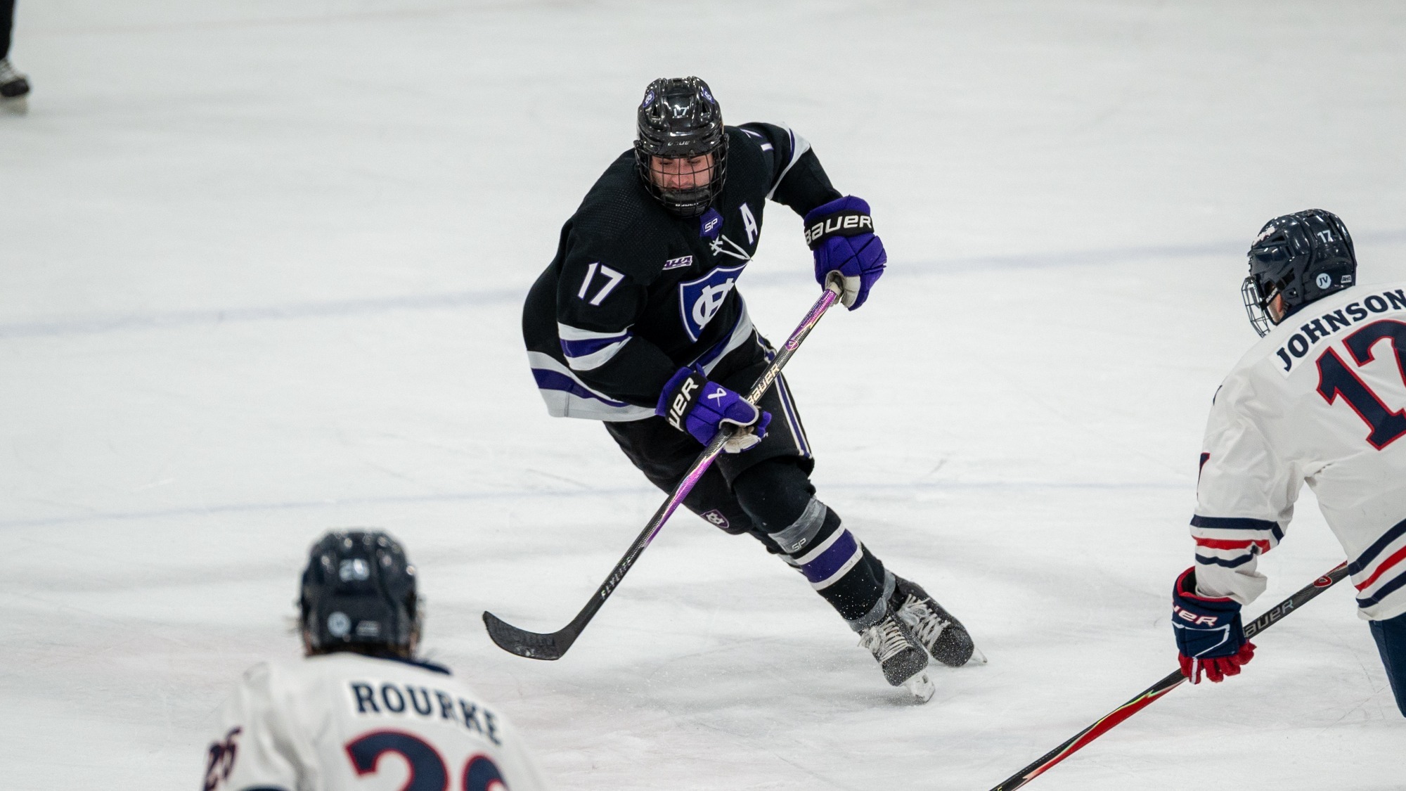 Matt DeBoer skates against Robert Morris