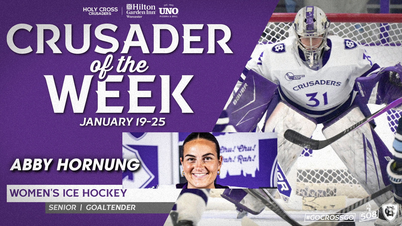 Abby Hornung, Crusader of the Week