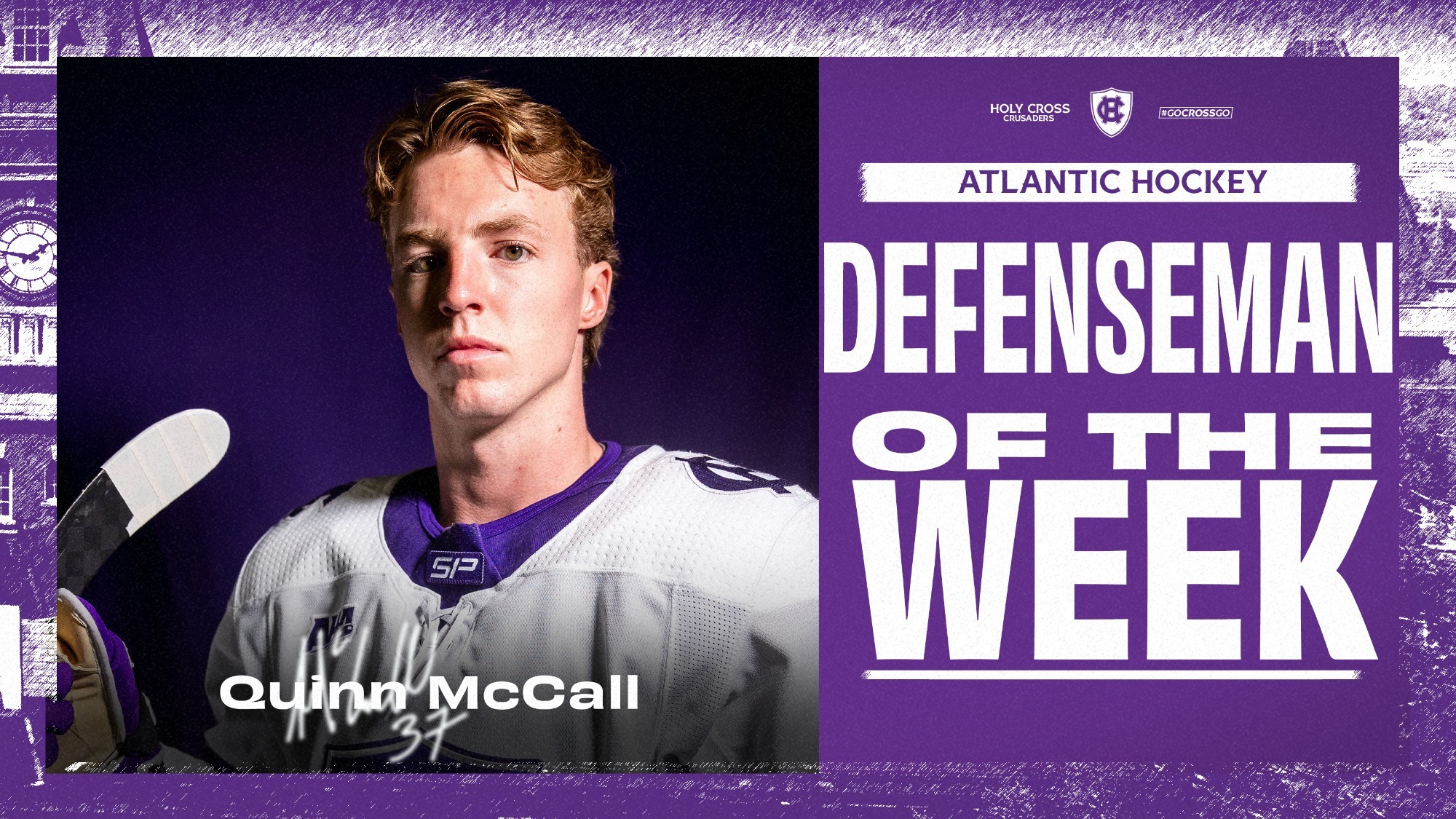 Quinn McCall named Atlantic Hockey Defenseman of the Week