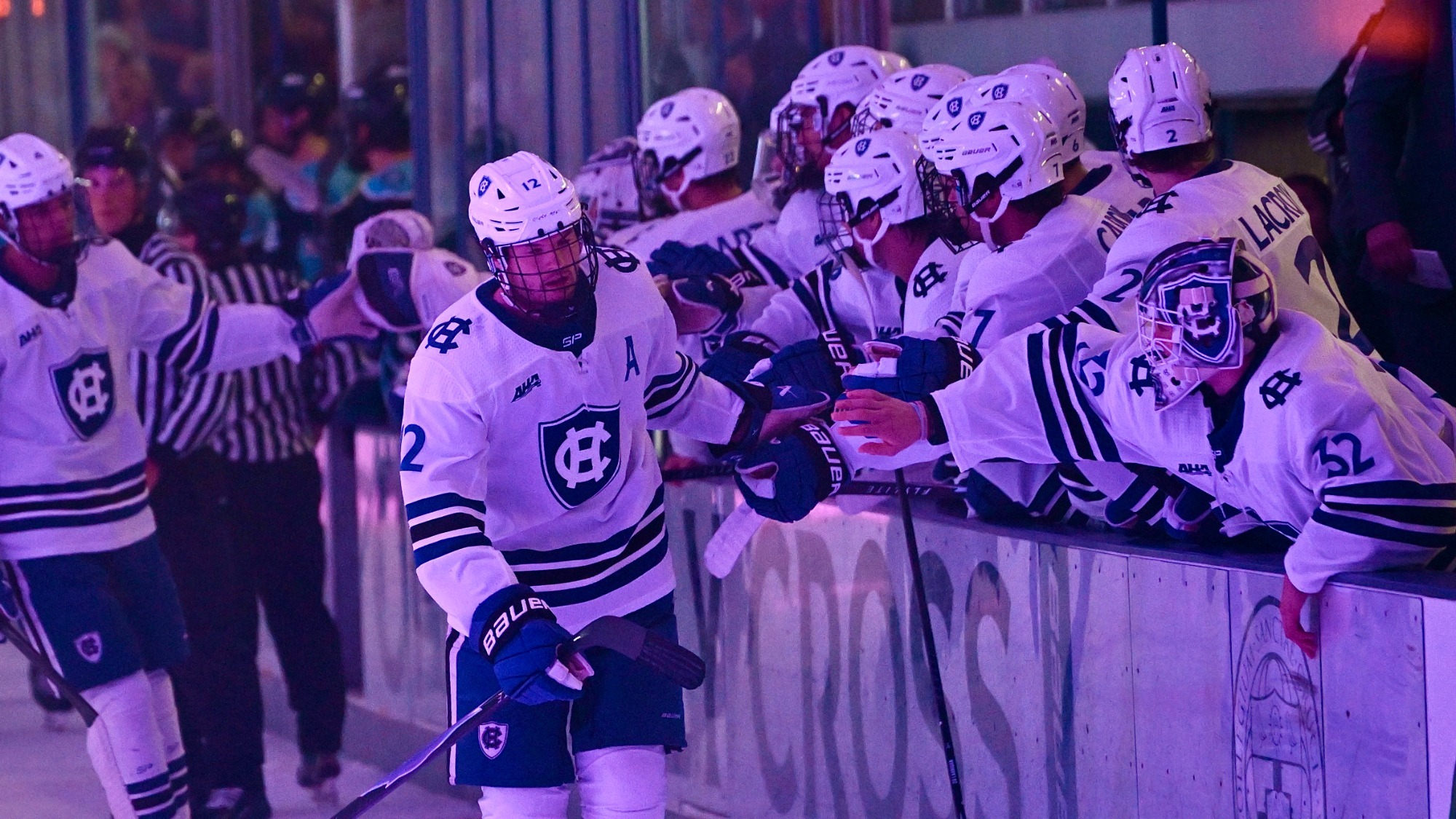 Matt Kursonis leads the flyover after his goal against Maine