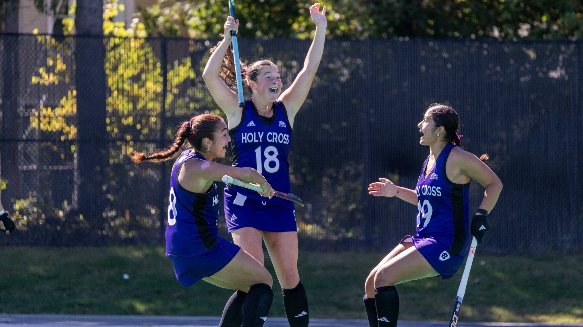 Field hockey celebrates Rachel Egan's game-winning goal