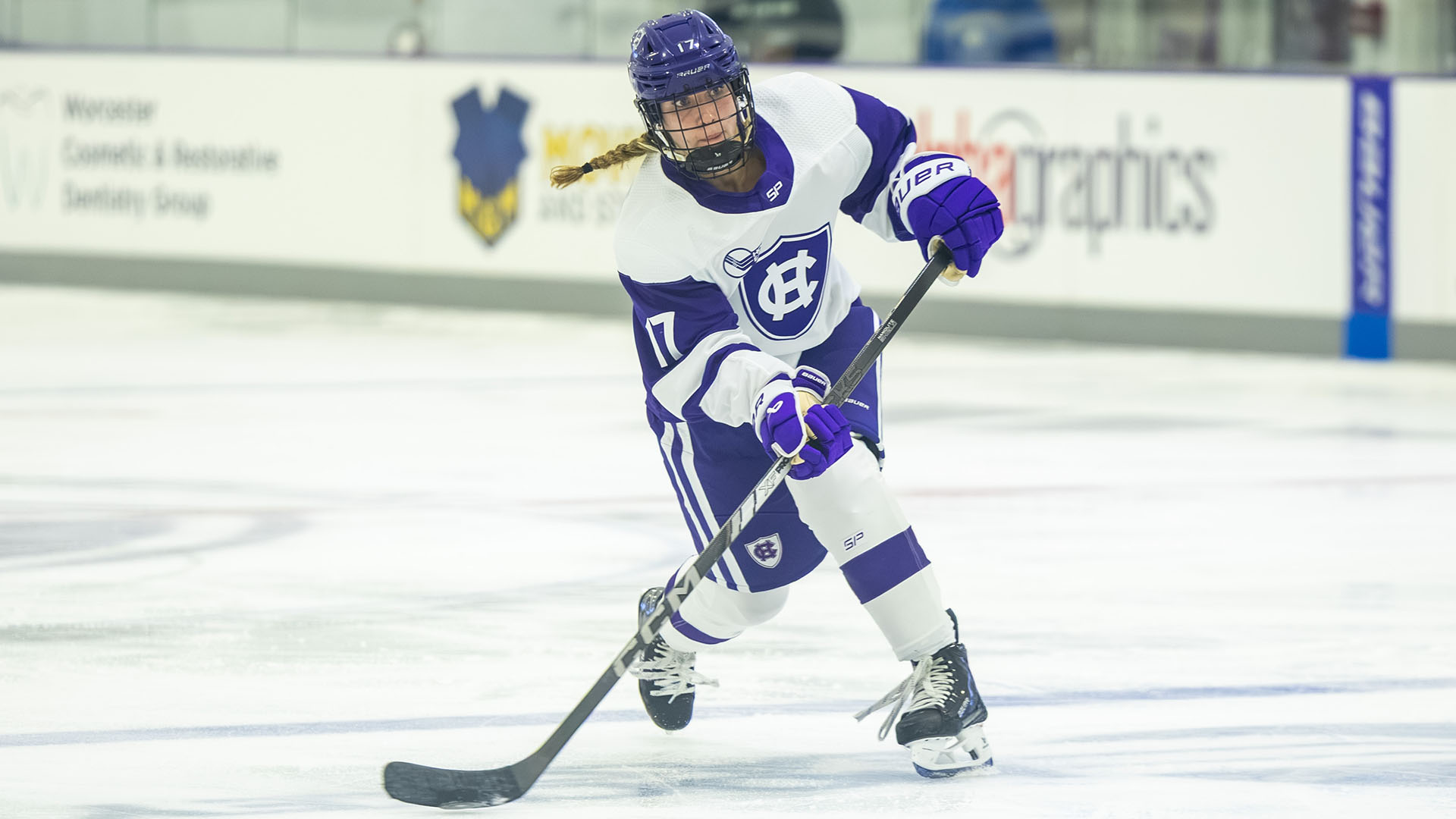 Kaitlin Sullivan in action against Assumption