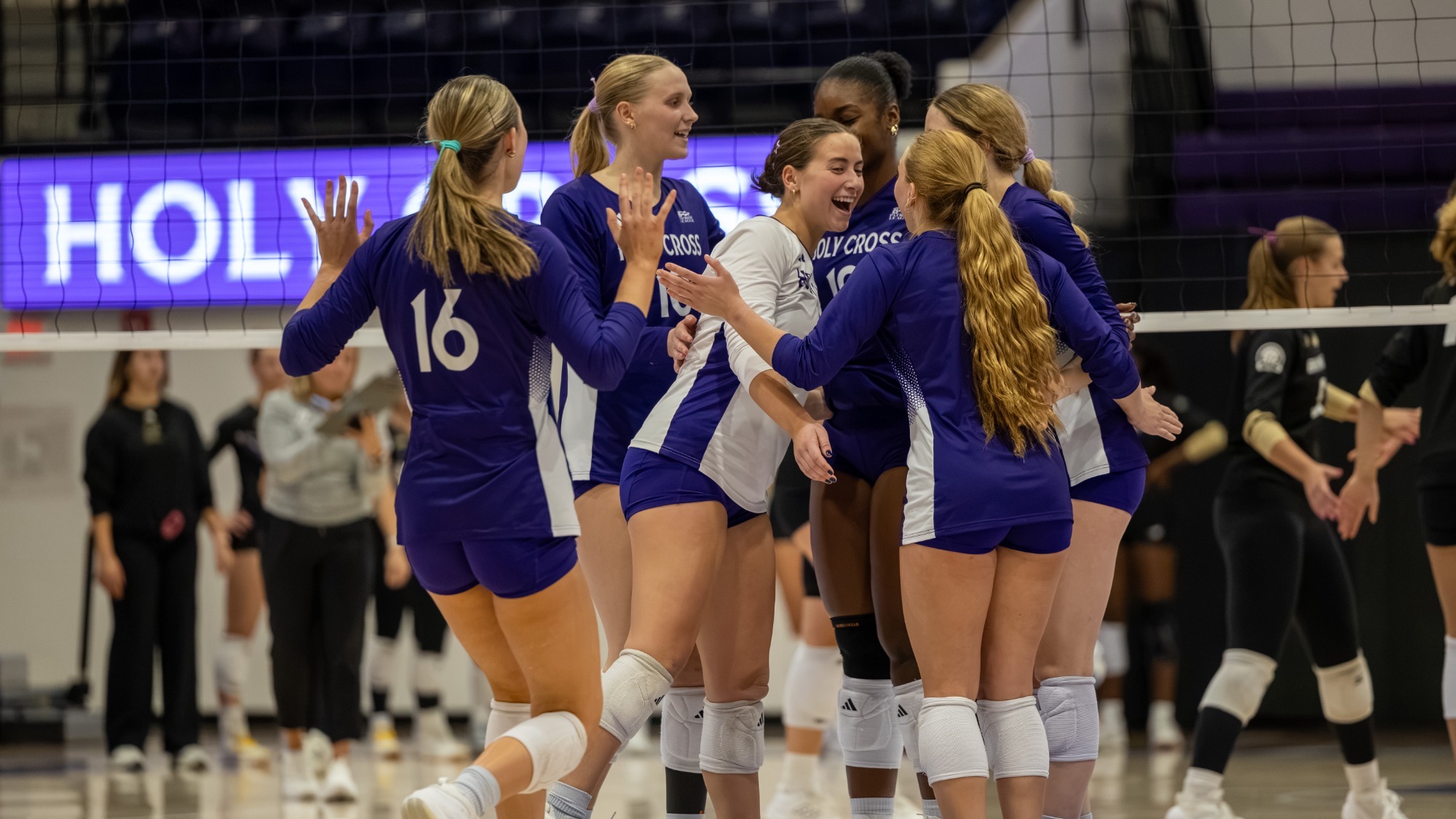 Holy Cross volleyball celebrates 