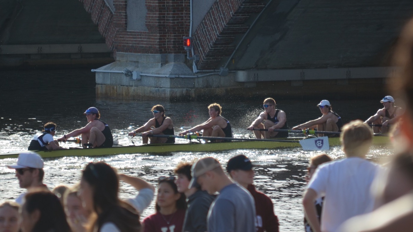 men's rowing competes at the Head of the Charles