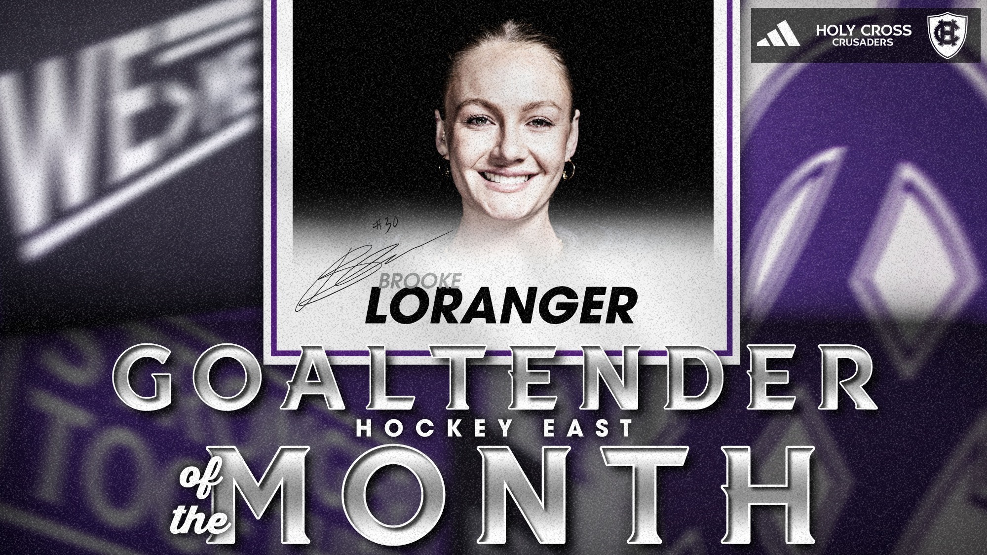 Brooke Loranger, Hockey East Goaltender of the Month