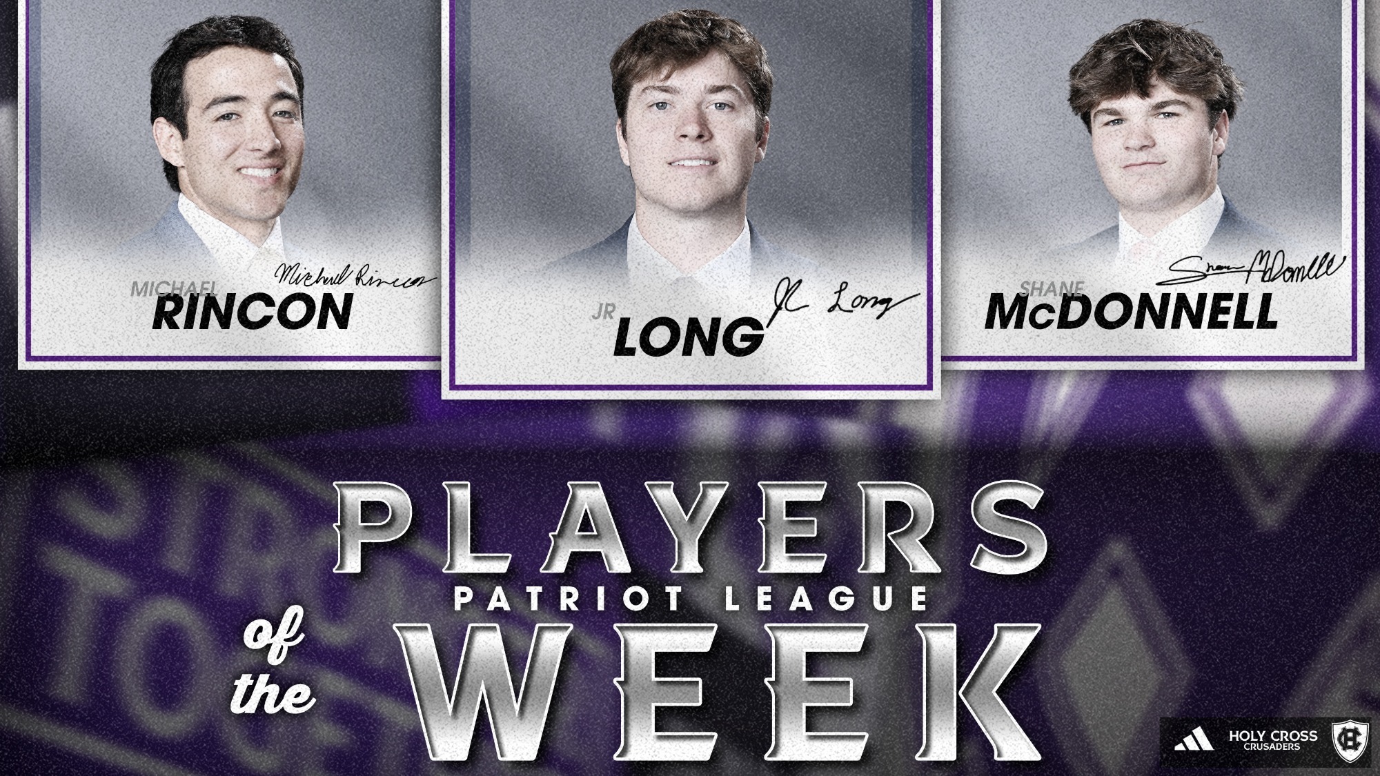 Rincon, McDonnell, Long named Patriot League Players of the Week 2.9.26