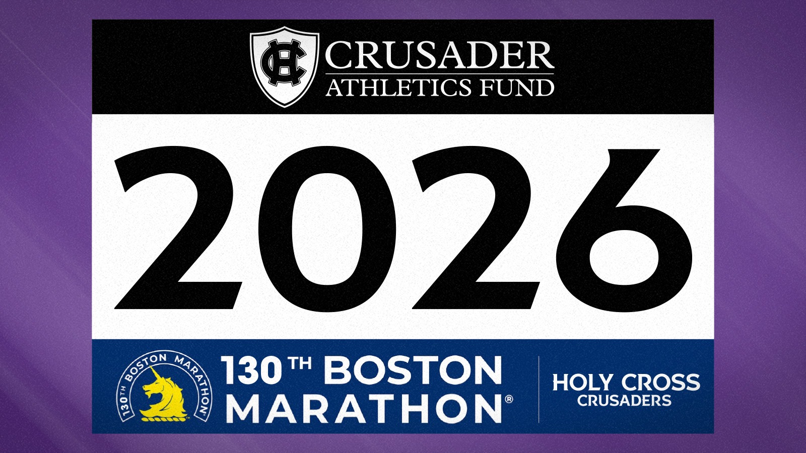Crusader Athletics Fund Marathon Bib