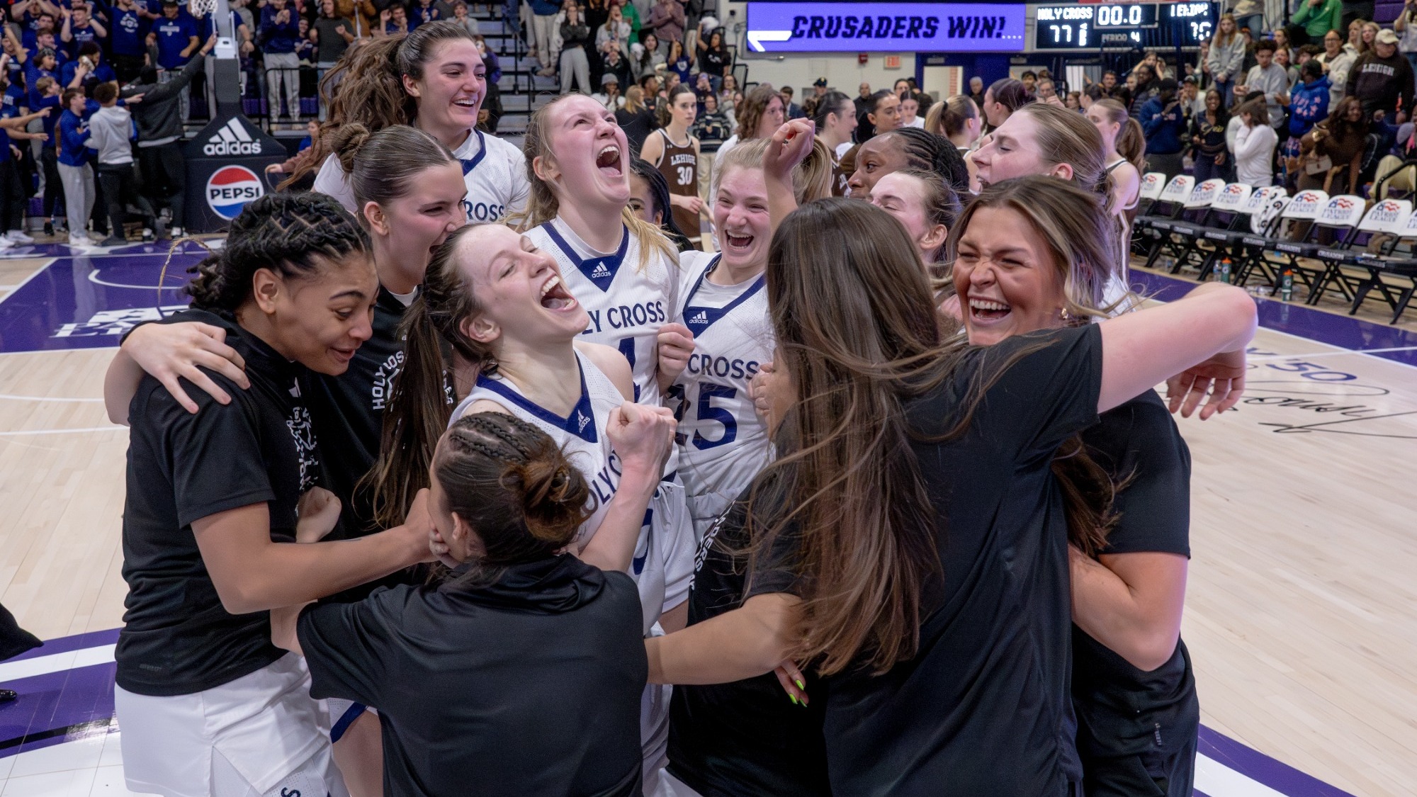 Holy Cross WBB Celly Champs
