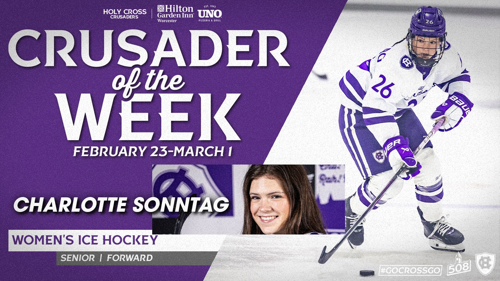 Charlotte Sonntag, Crusader of the Week