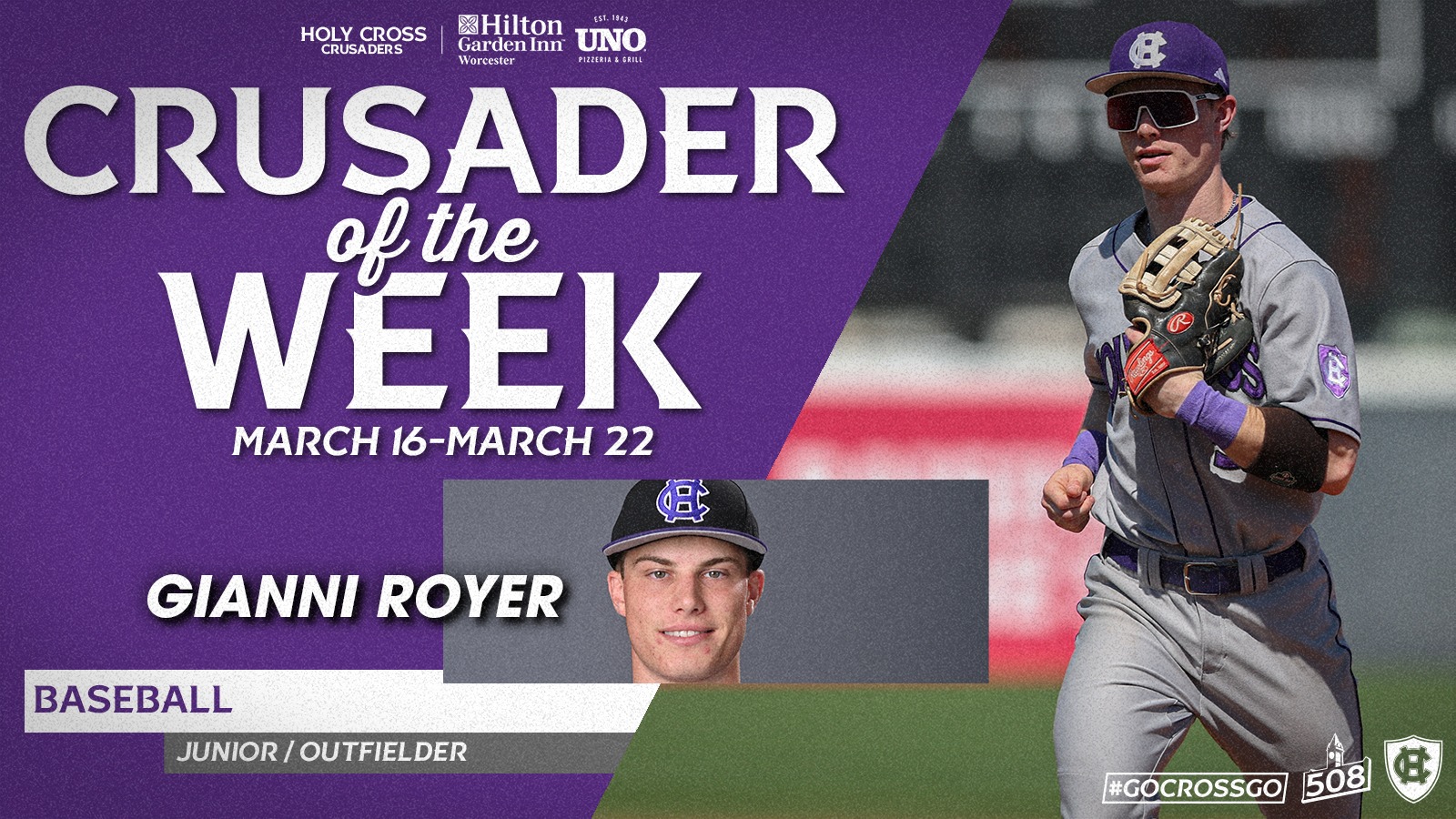 Gianni Royer Crusader of the Week