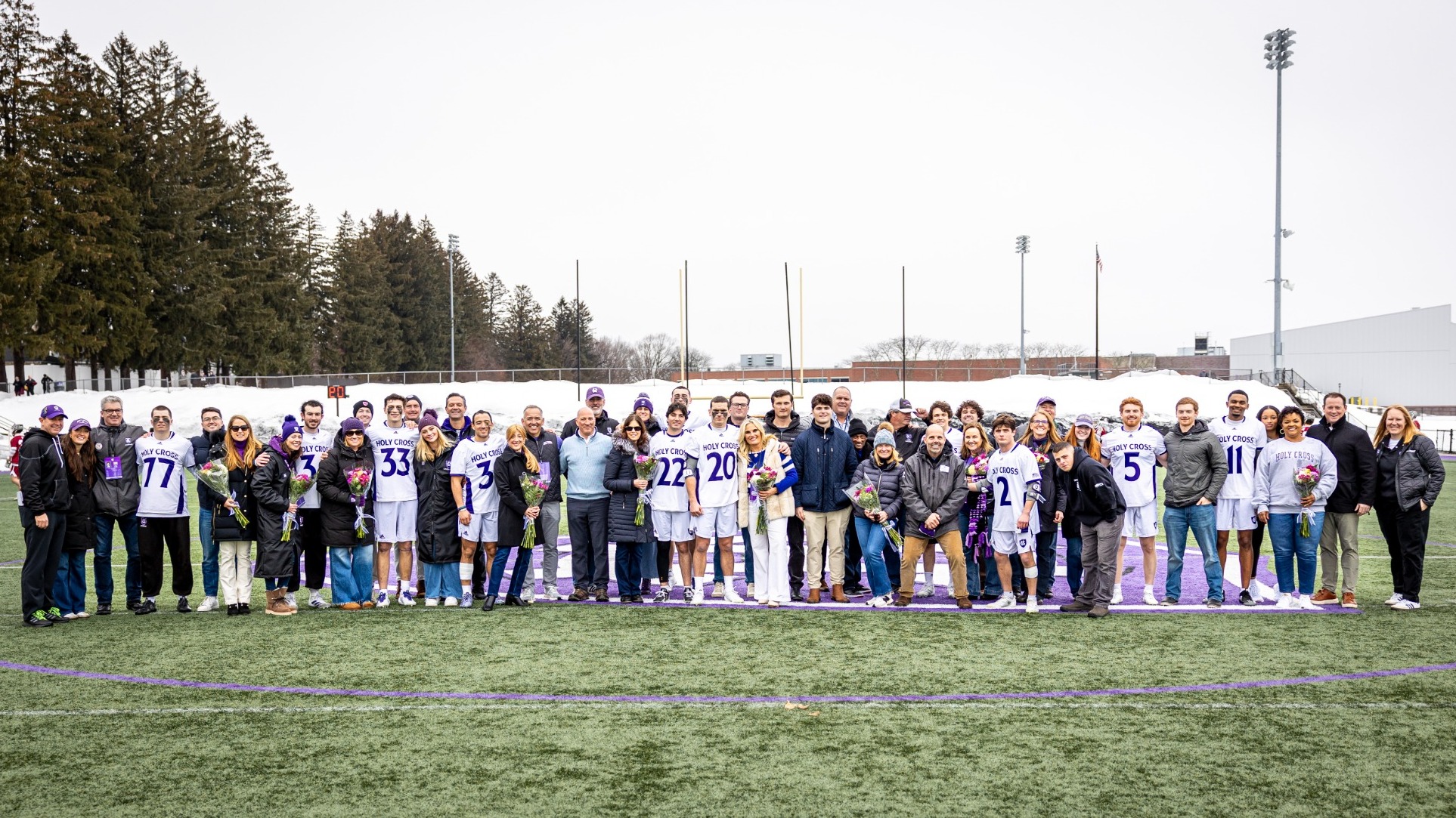 Men's lacrosse celebrated senior day against Colgate