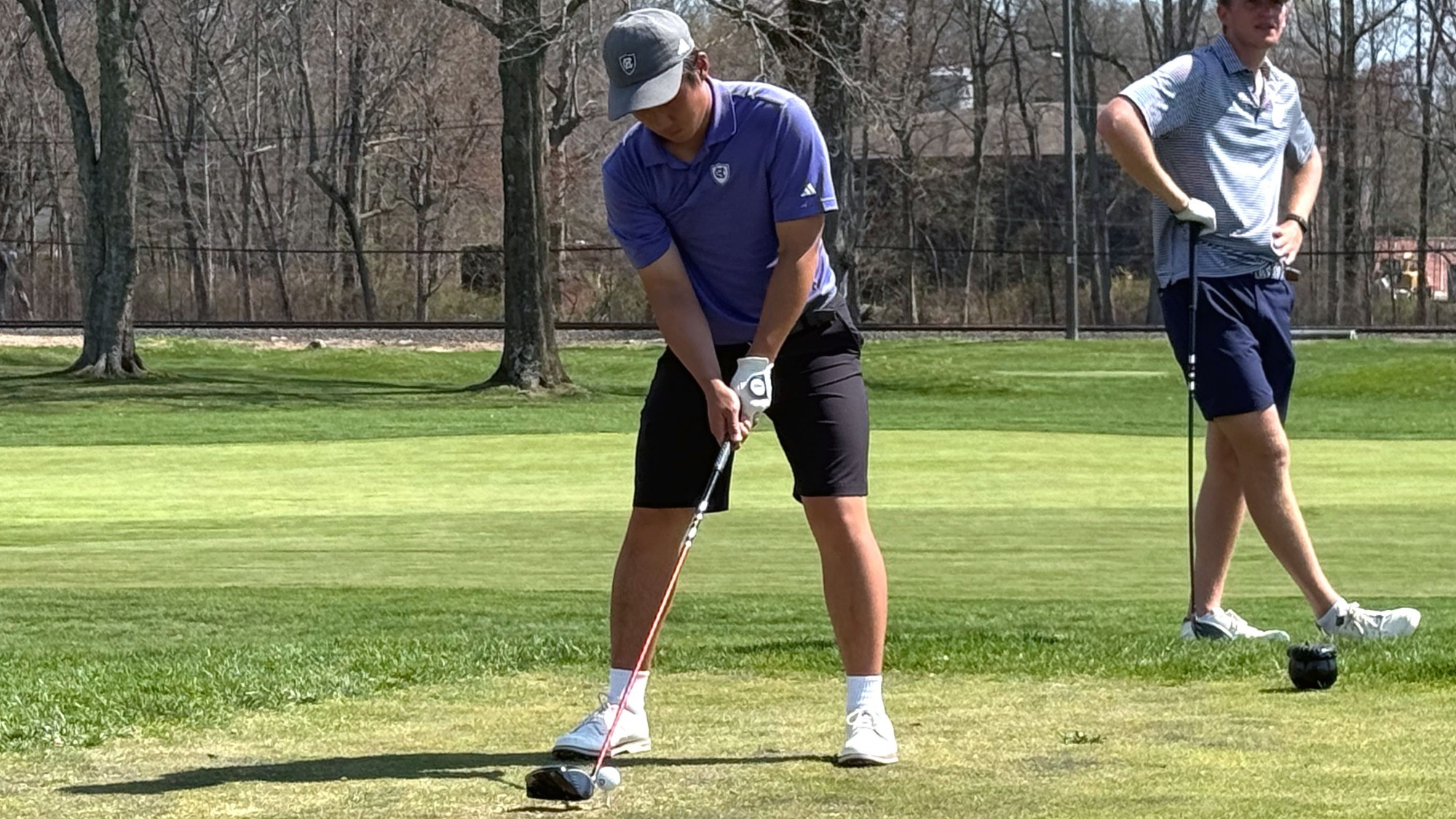 Leo Chu teeing off at the Shark Invitational