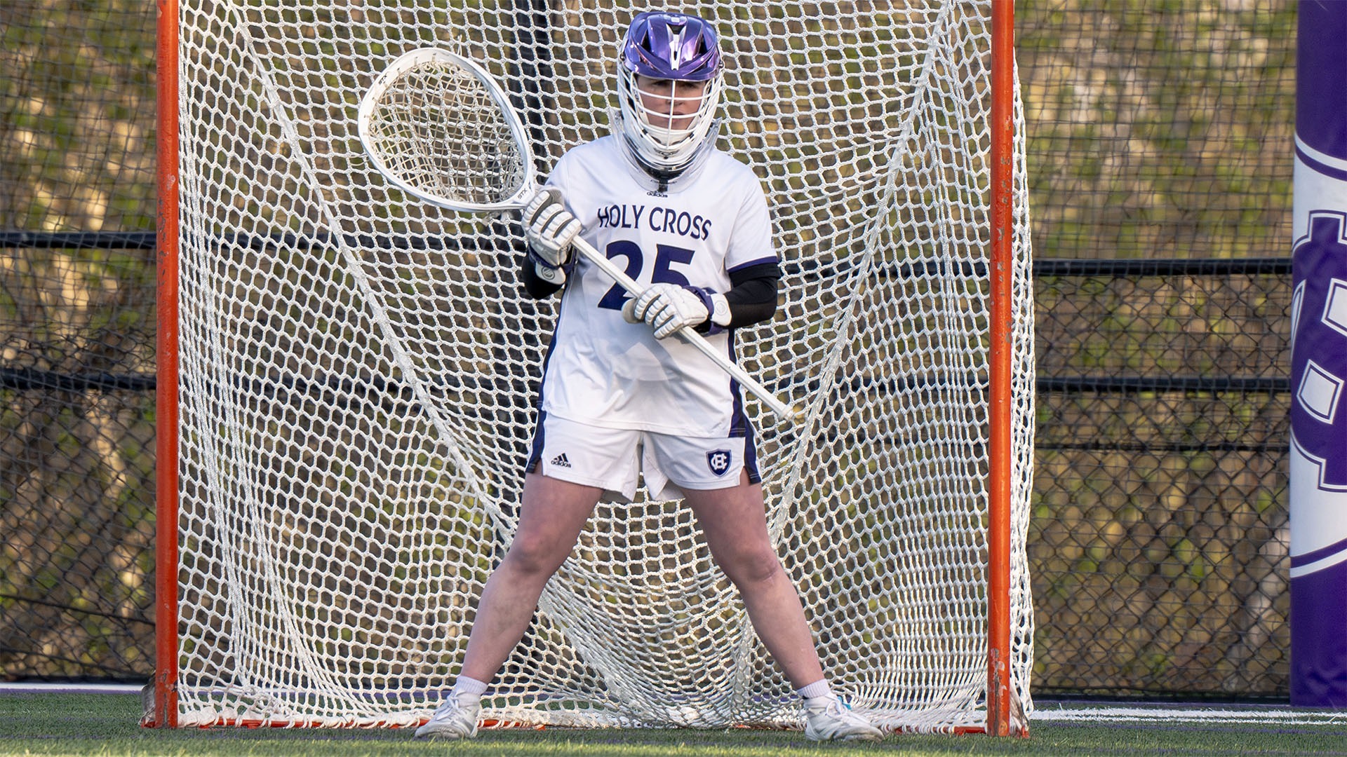 Mackenzie Creagh in net against Boston University