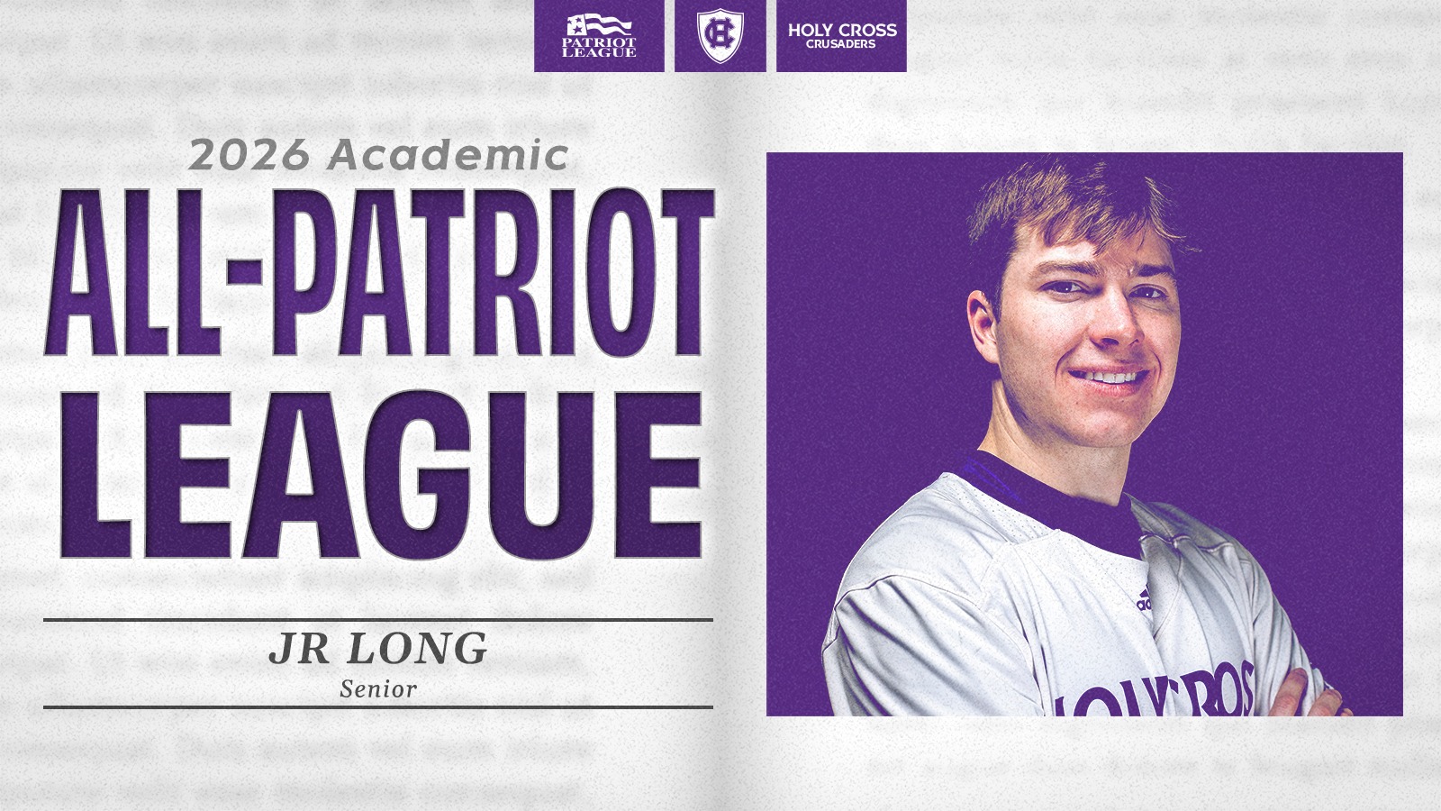 JR Long men's lacrosse All-Patriot League