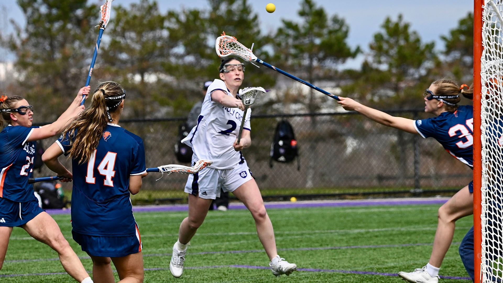 Tory Rider taking a shot against Bucknell.