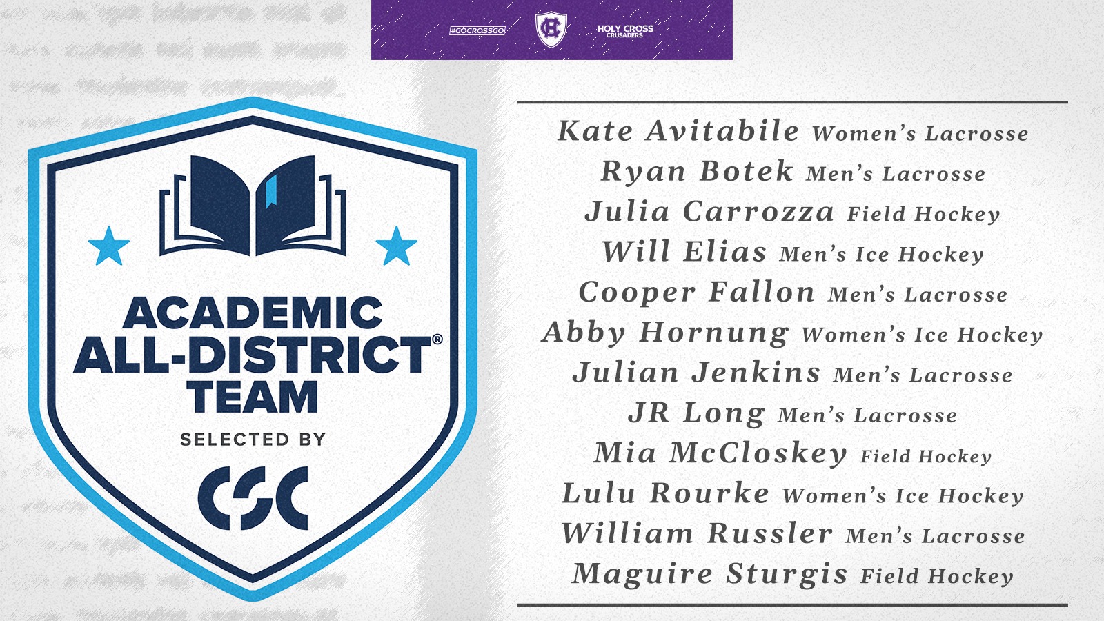CSC Academic All-District At-Large