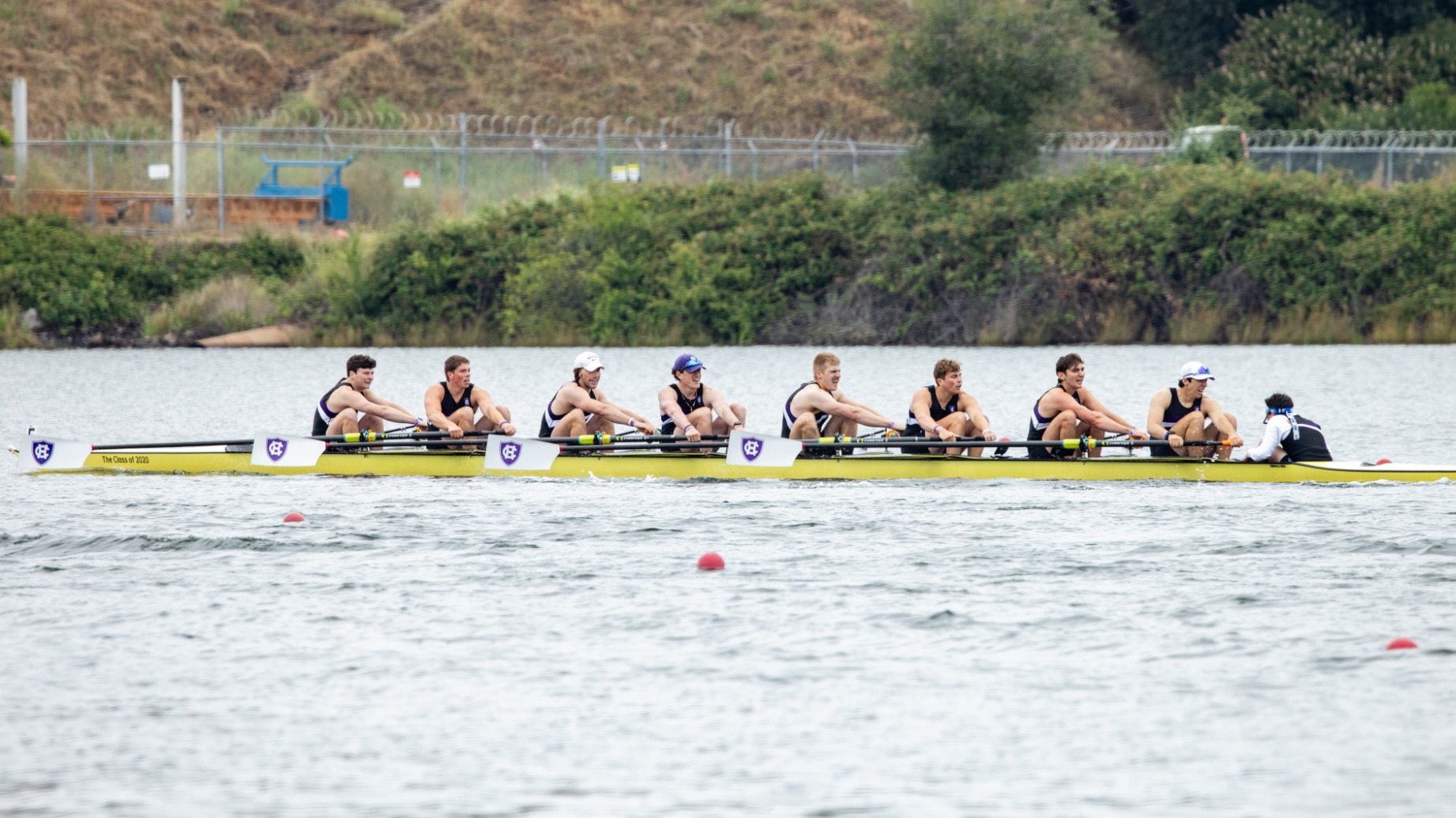 Holy Cross men's rowing varsity 8+ competes at the IRA National Championship