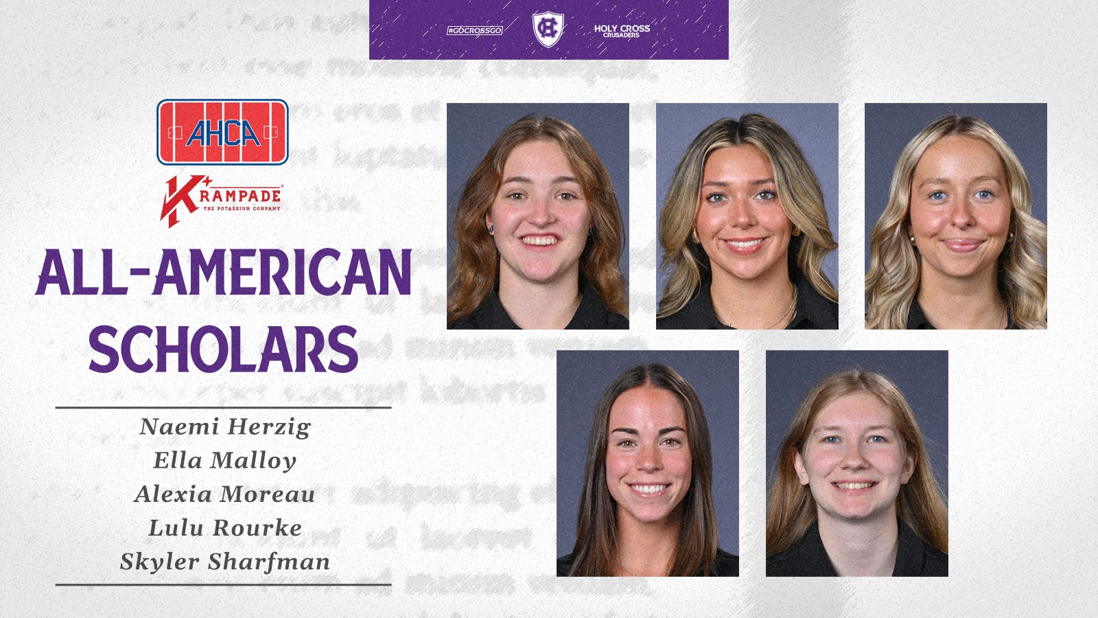 2025-2026 AHCA All-American Scholars